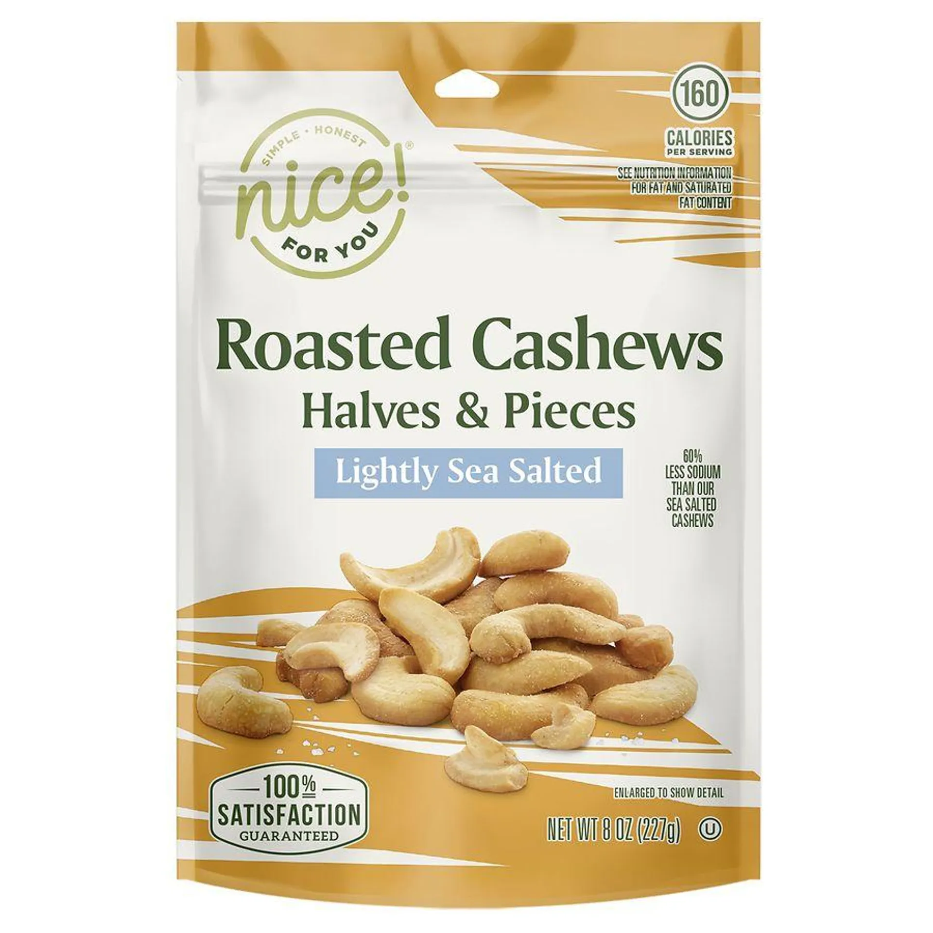 Roasted Cashew Halves & Pieces Lightly Sea Salted