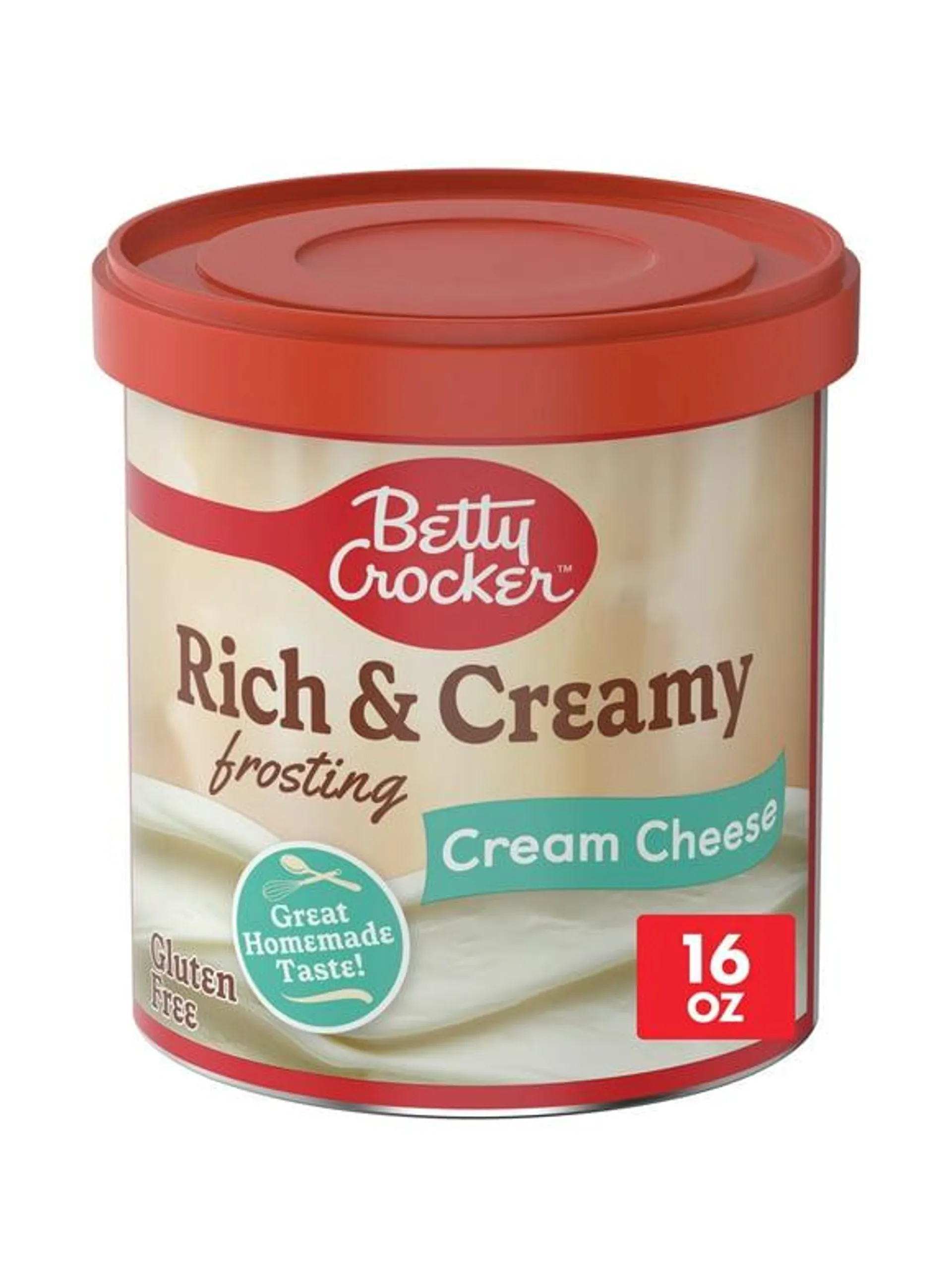 Betty Crocker Rich & Creamy Cream Cheese Flavored Frosting, Gluten Free Frosting, 16 oz