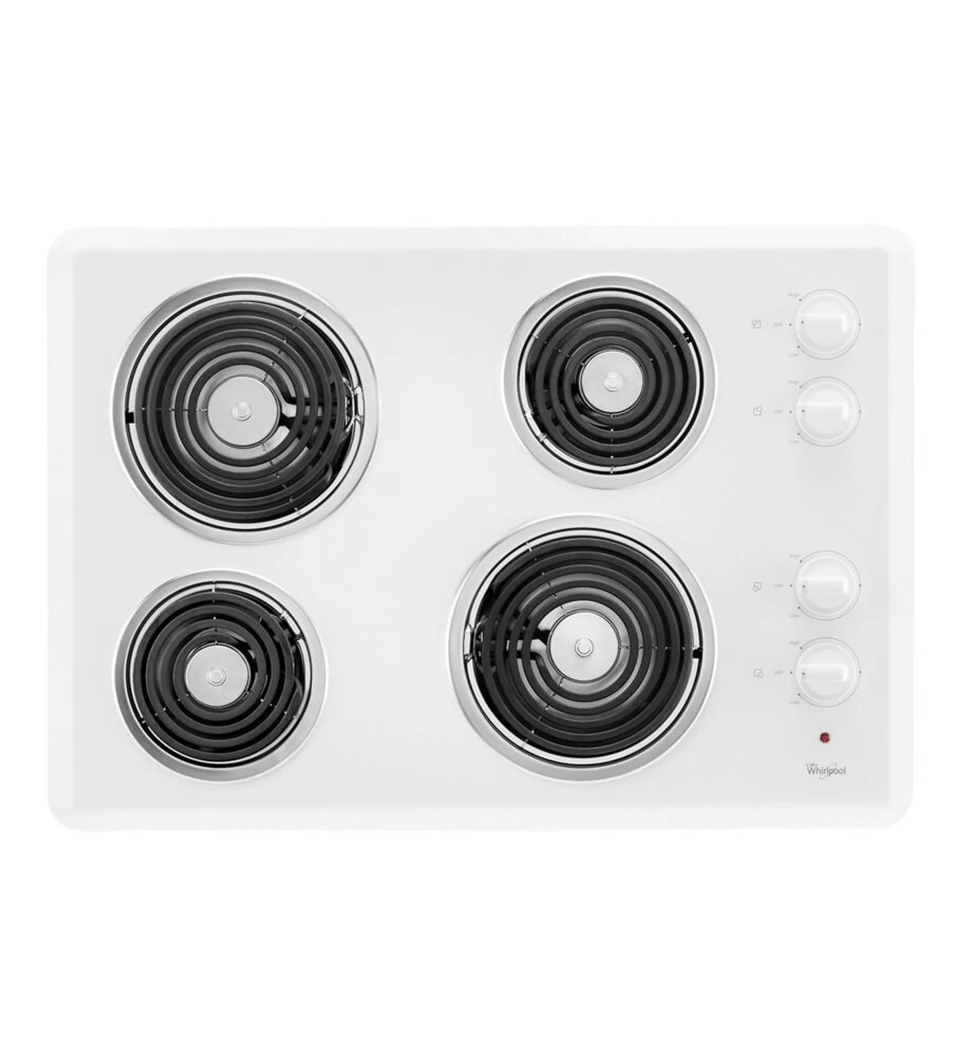 Whirlpool® 30" White Electric Cooktop (Coil)