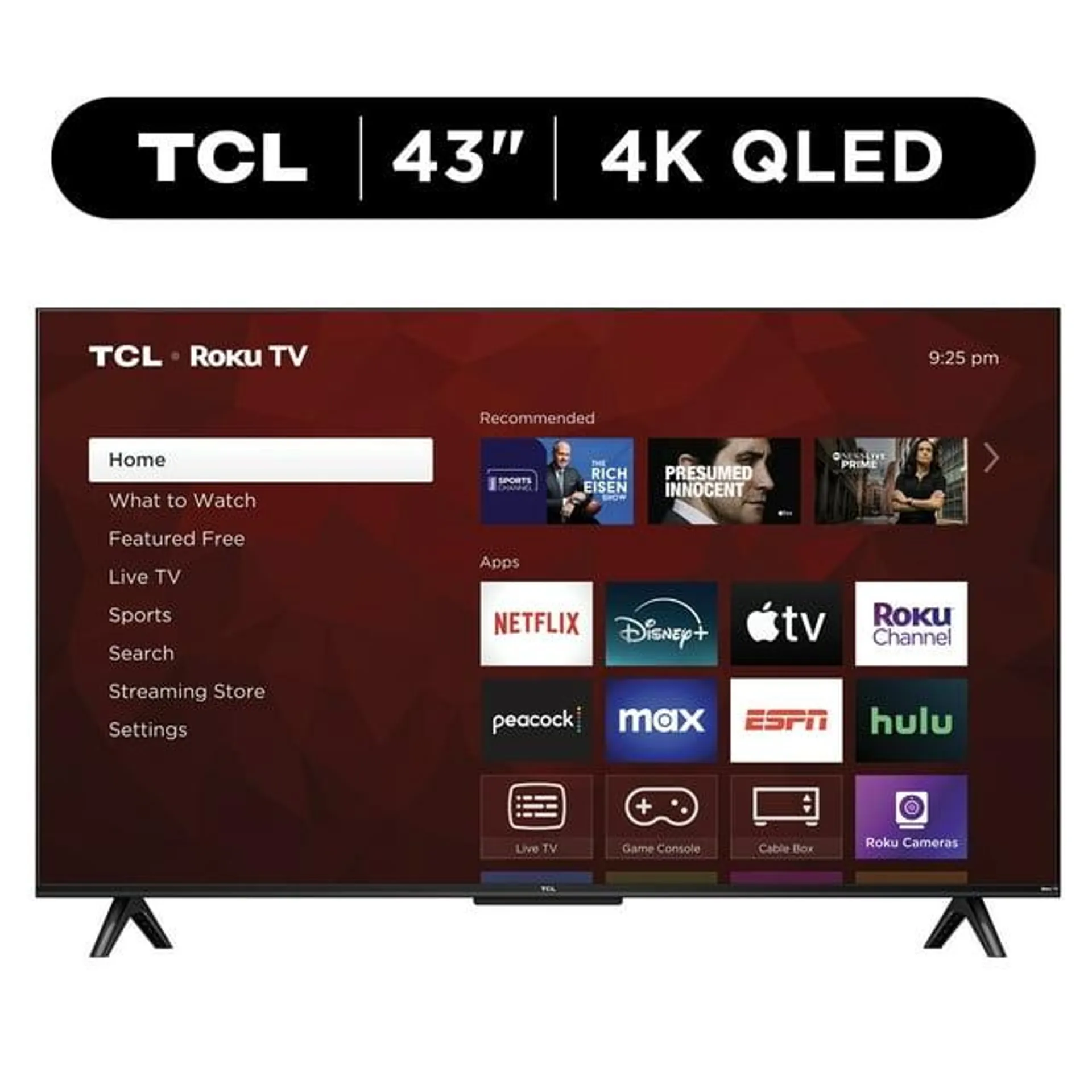 TCL 43” Class Q5 (43Q51BR) 4K UHD HDR QLED Smart TV with Roku TV (NEW 2024)