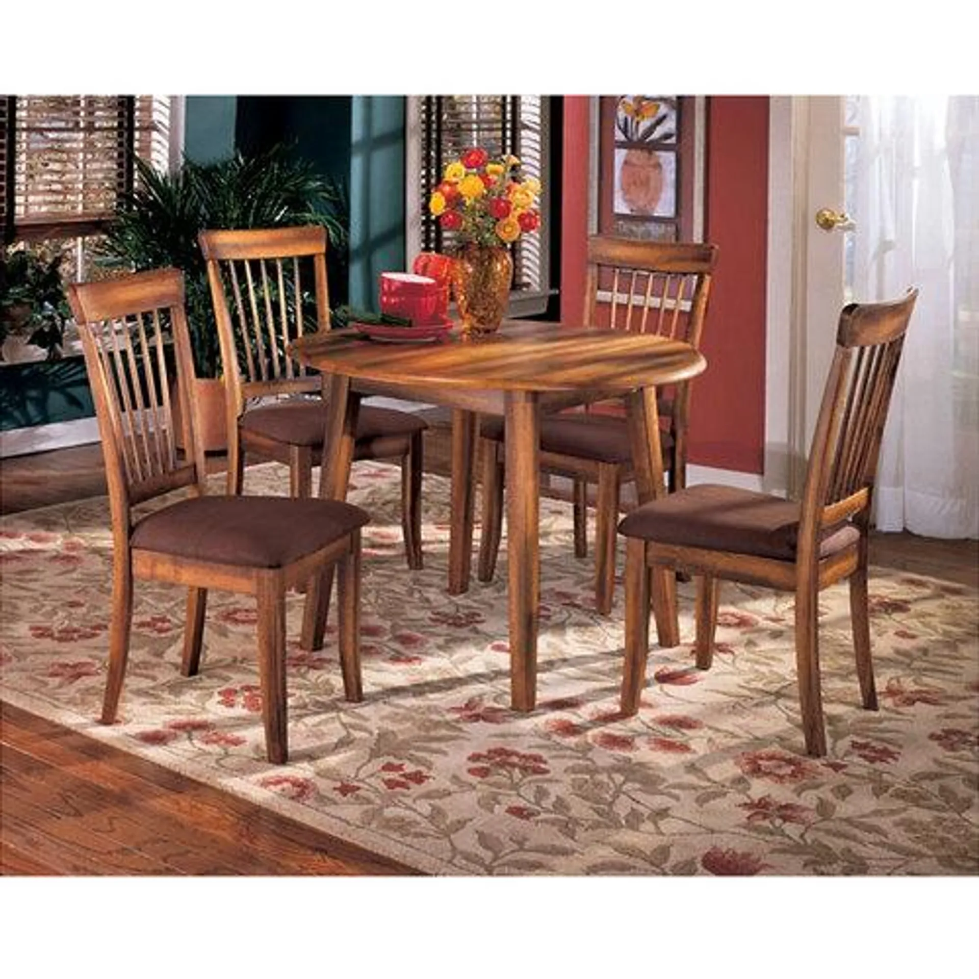 Berringer Dining Drop Leaf Table & Two Sets of Chairs