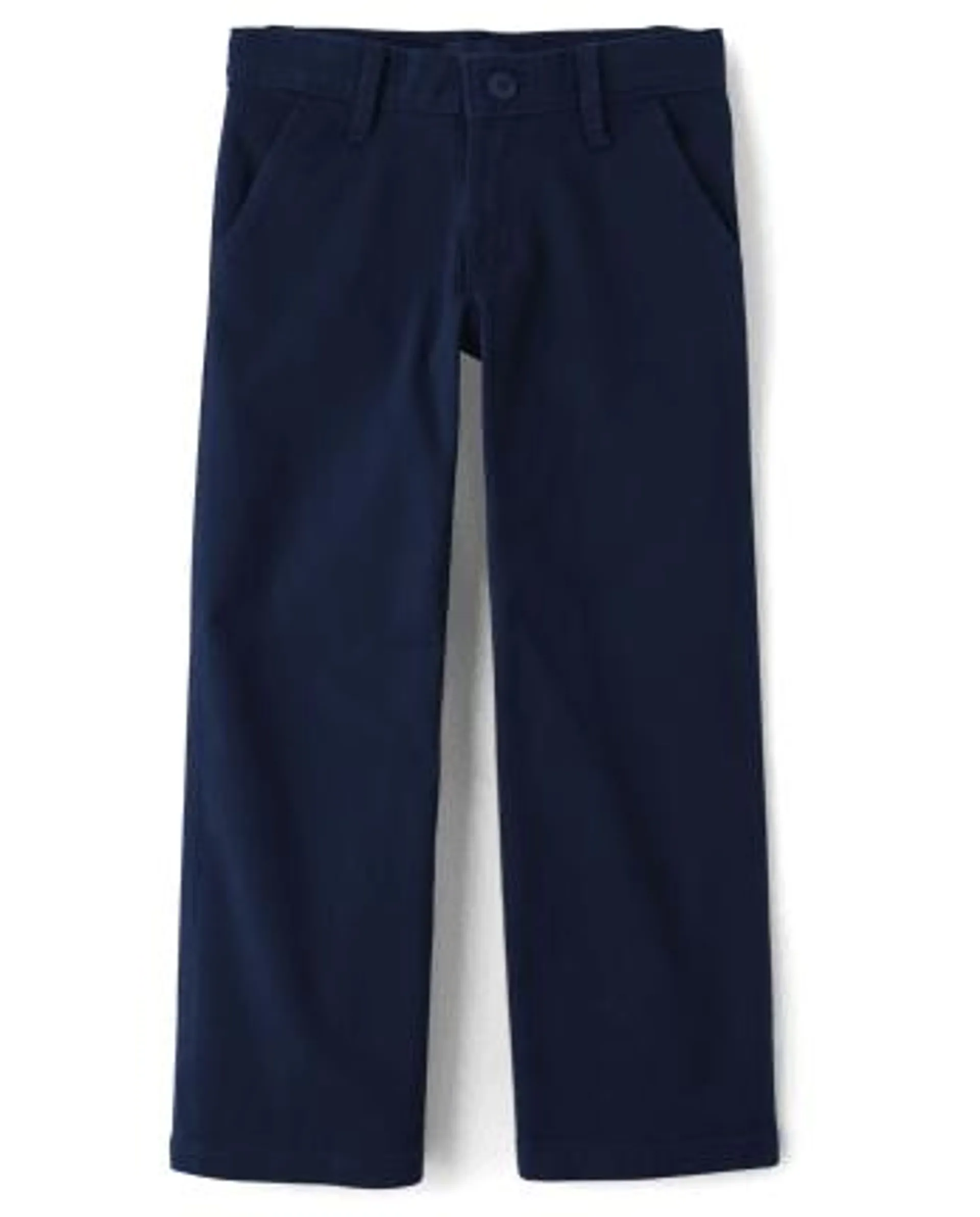 Girls Uniform Wide Leg Chino Pants - tidal