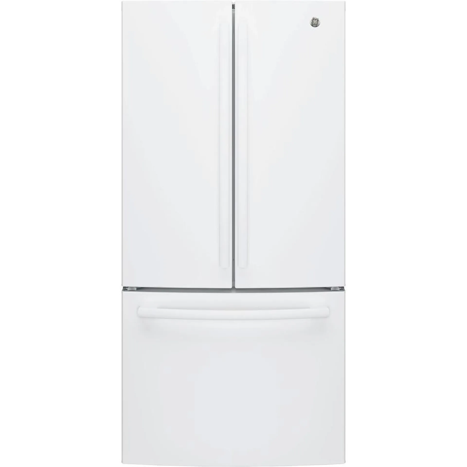 GE Appliances GWE19JGLWW ENERGY STAR® 18.6 Cu. Ft. Counter-Depth French-Door Refrigerator-White