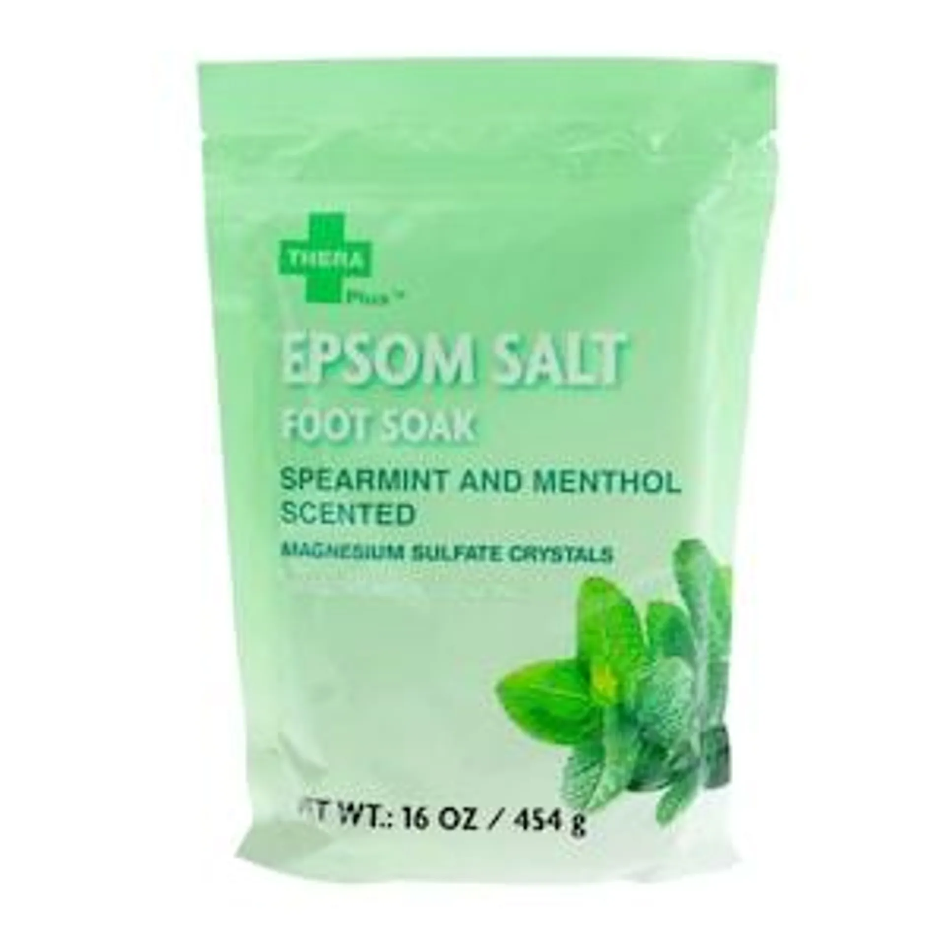 TheraPlus Spearmint and Menthol Scented Epsom Salt Foot Salt, 16 oz.