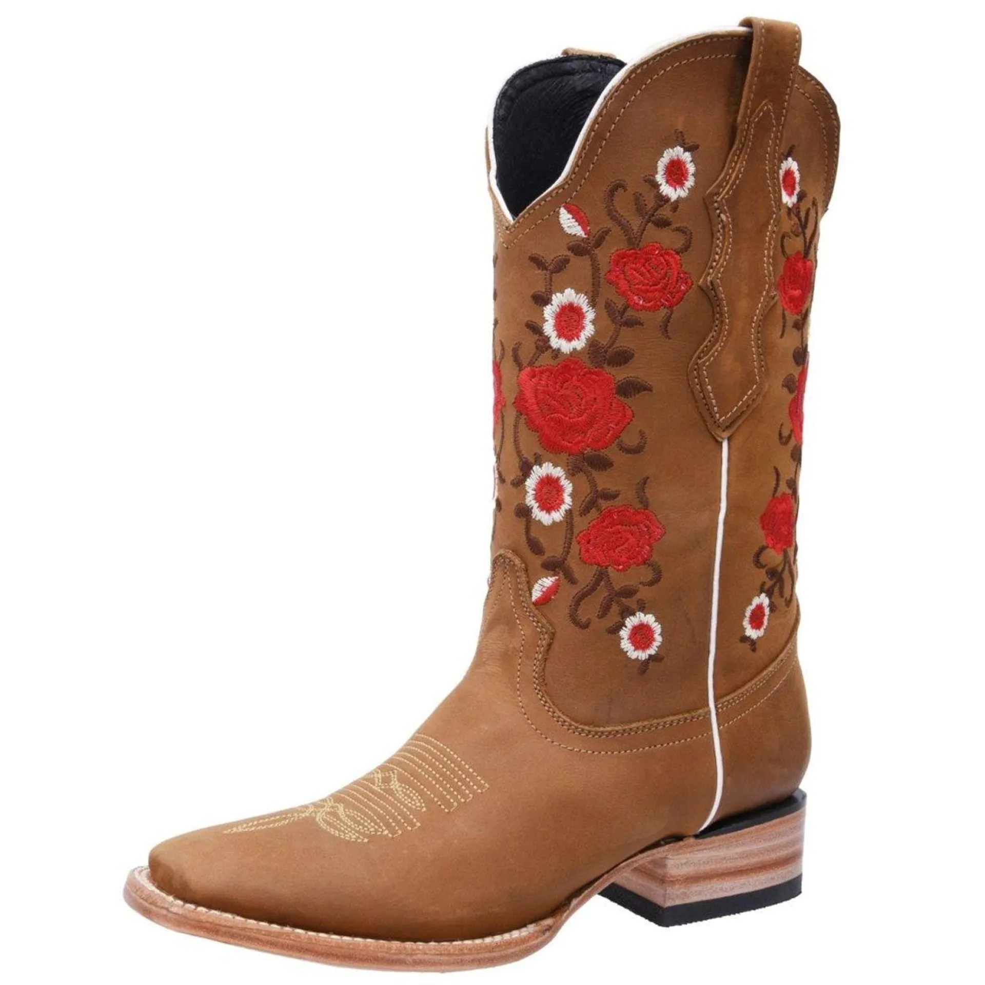 Botas de Gamuza Original Horma Rodeo para Mujer Color Topo WD-493