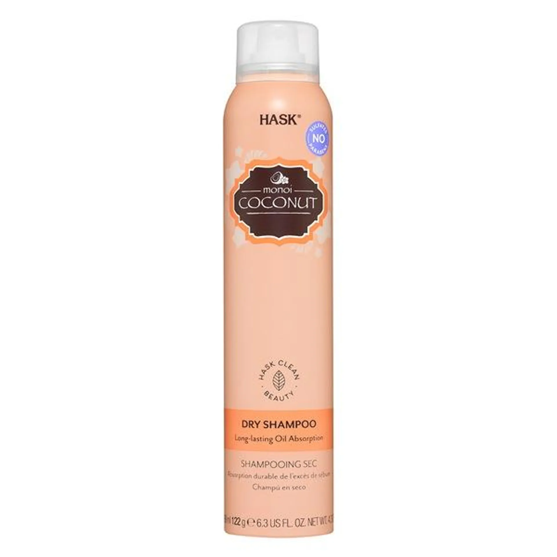 HASK Monoi Coconut Oil Dry Shampoo, 6.3 OZ