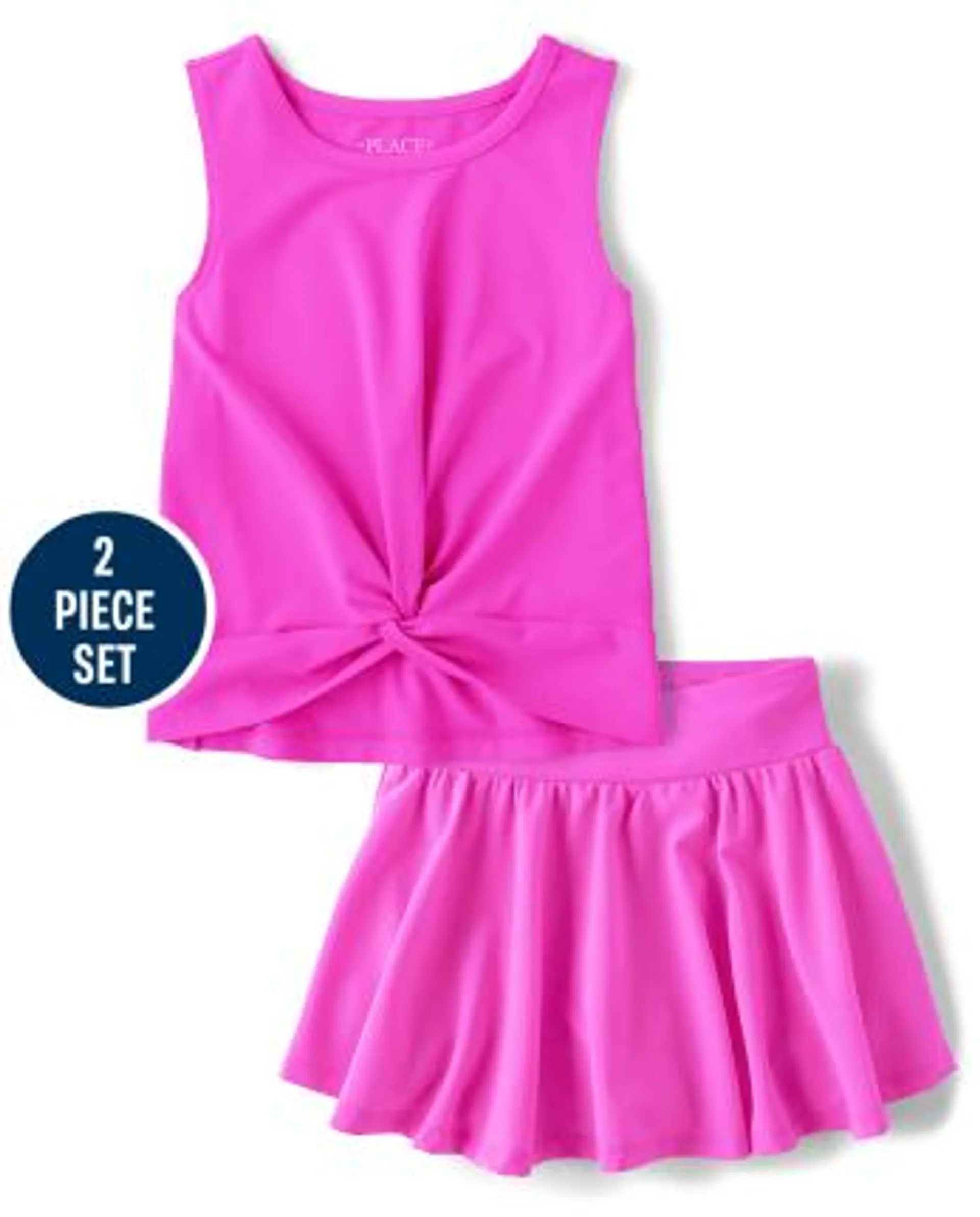 Girls Quick Dry 2-Piece Outfit Set - nn pinkbeam cl