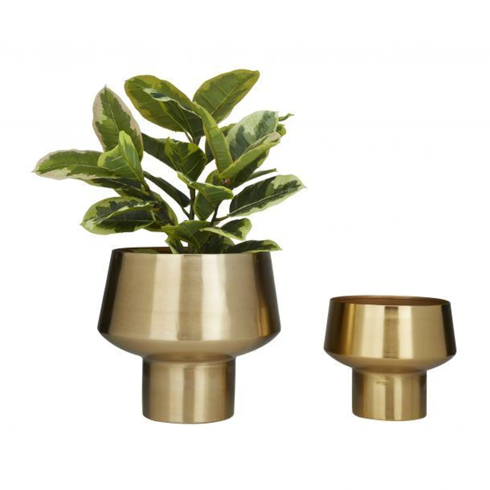 Marisol + Daisy Glam Indoor Outdoor Planter in Metal (Set of 2) - Gold