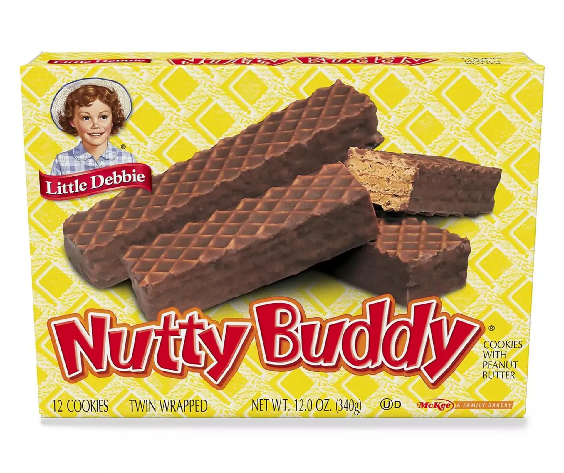 Nutty Buddy Wafers with Peanut Butter, 12-Count