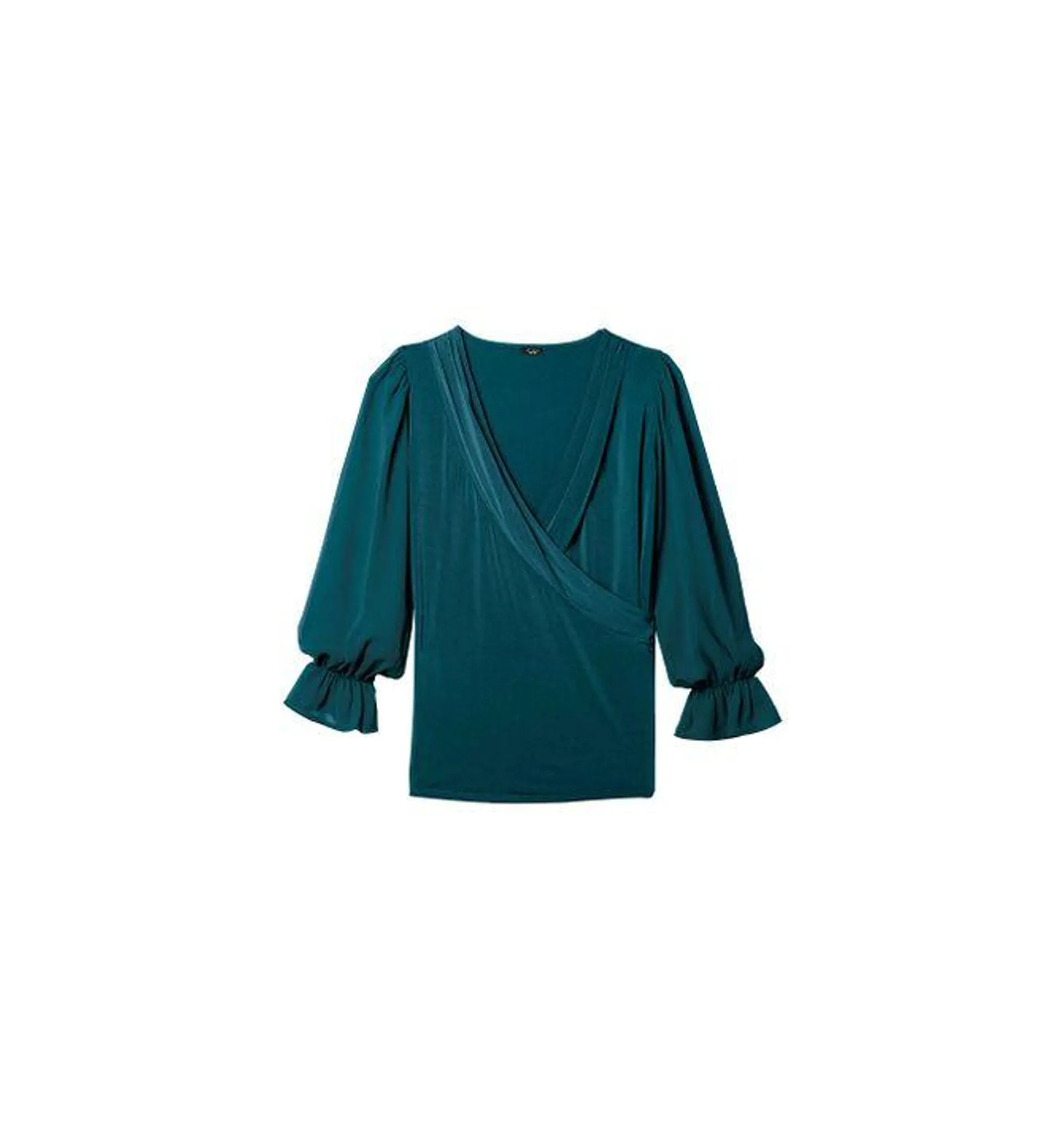 Surplice Wrap Blouse