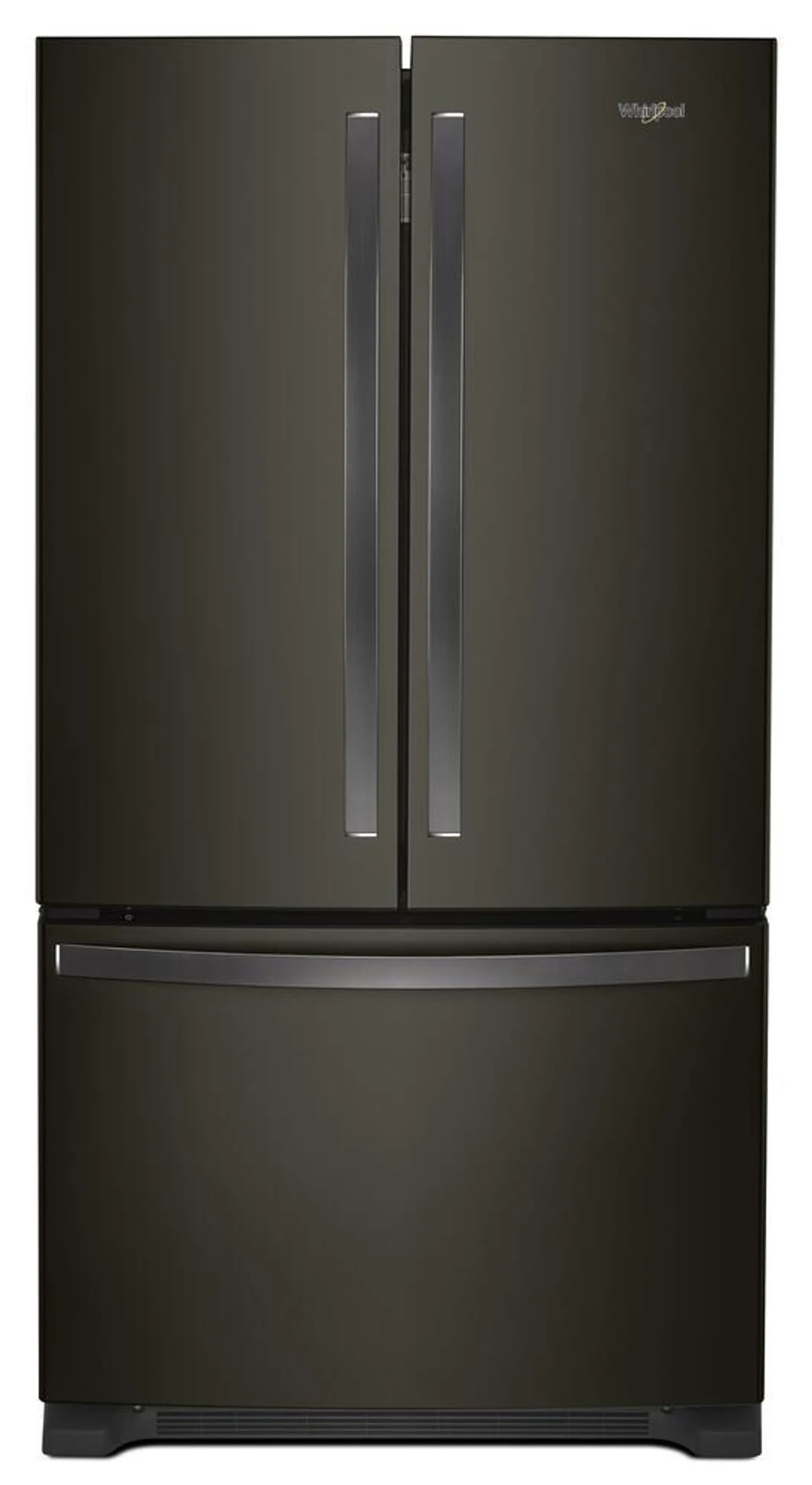 Whirlpool® 20 cu.ft. Fingerprint Resistant Black Stainless Steel French Door Counter Depth Refrigerator