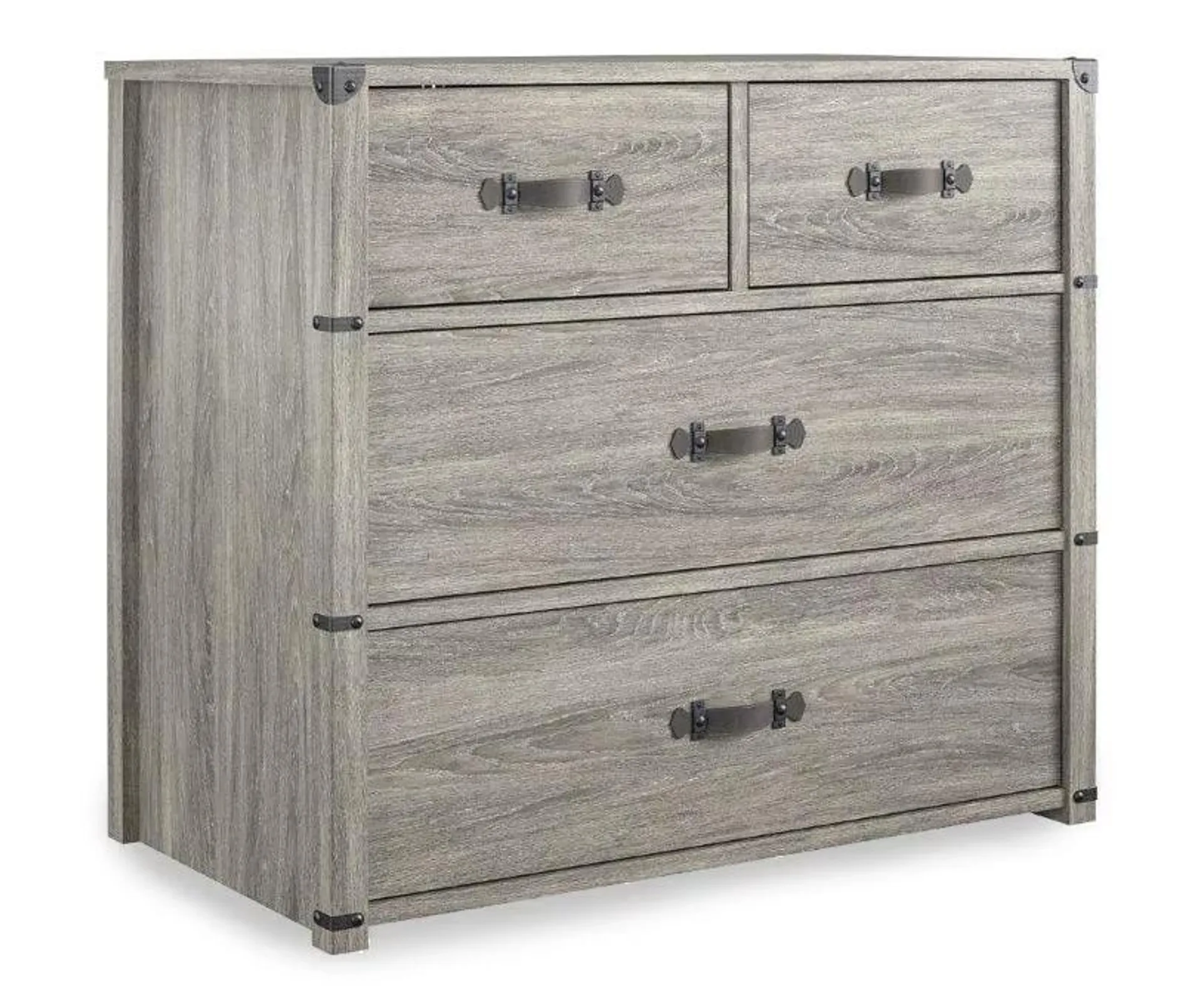 Nova Gray Oak 4-Drawer Storage Dresser