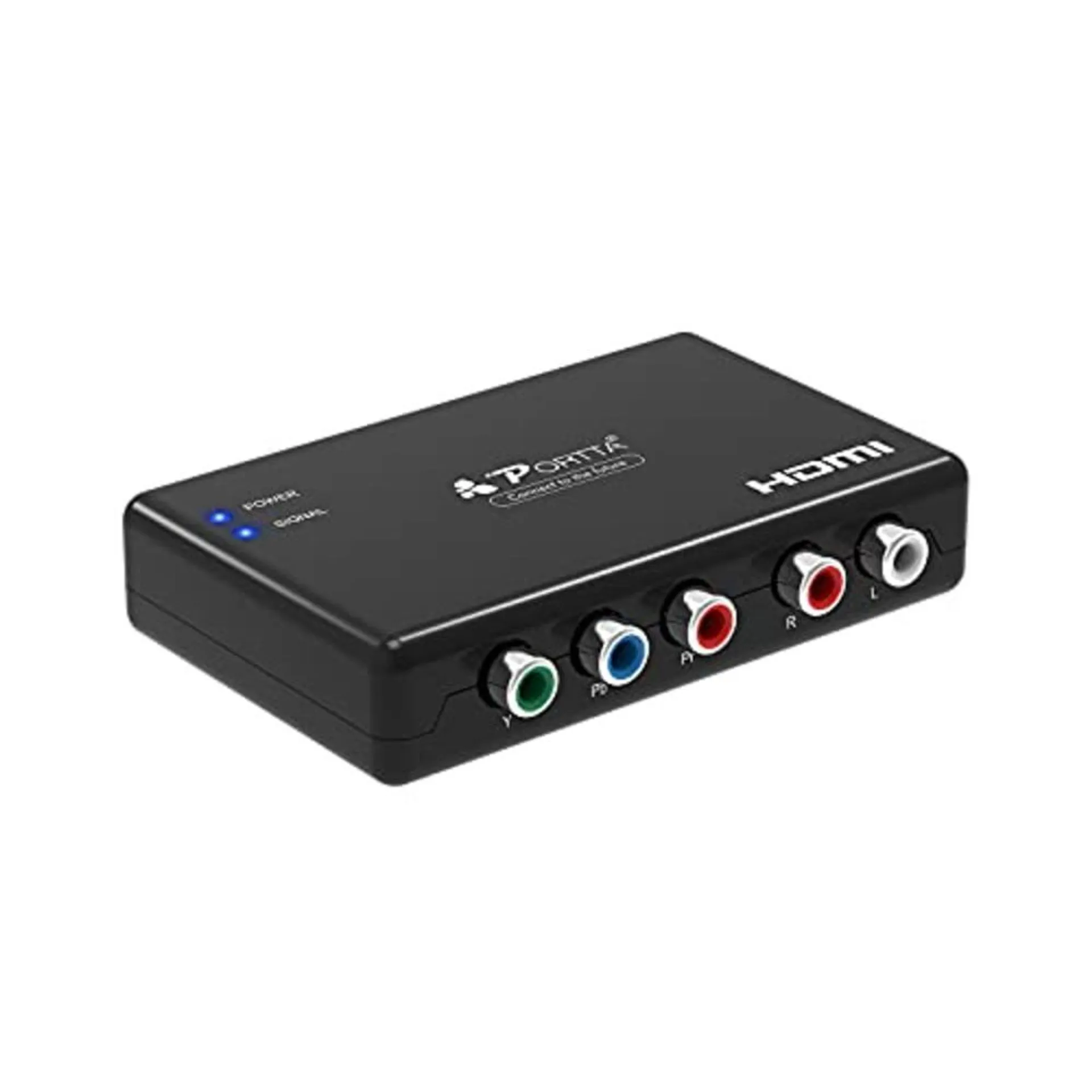 Portta Component to HDMI Converter, Portta YPbPr Component RGB + R/L Audio to HDMI Converter v1.3 Support 1080P 24bit 2 Channel