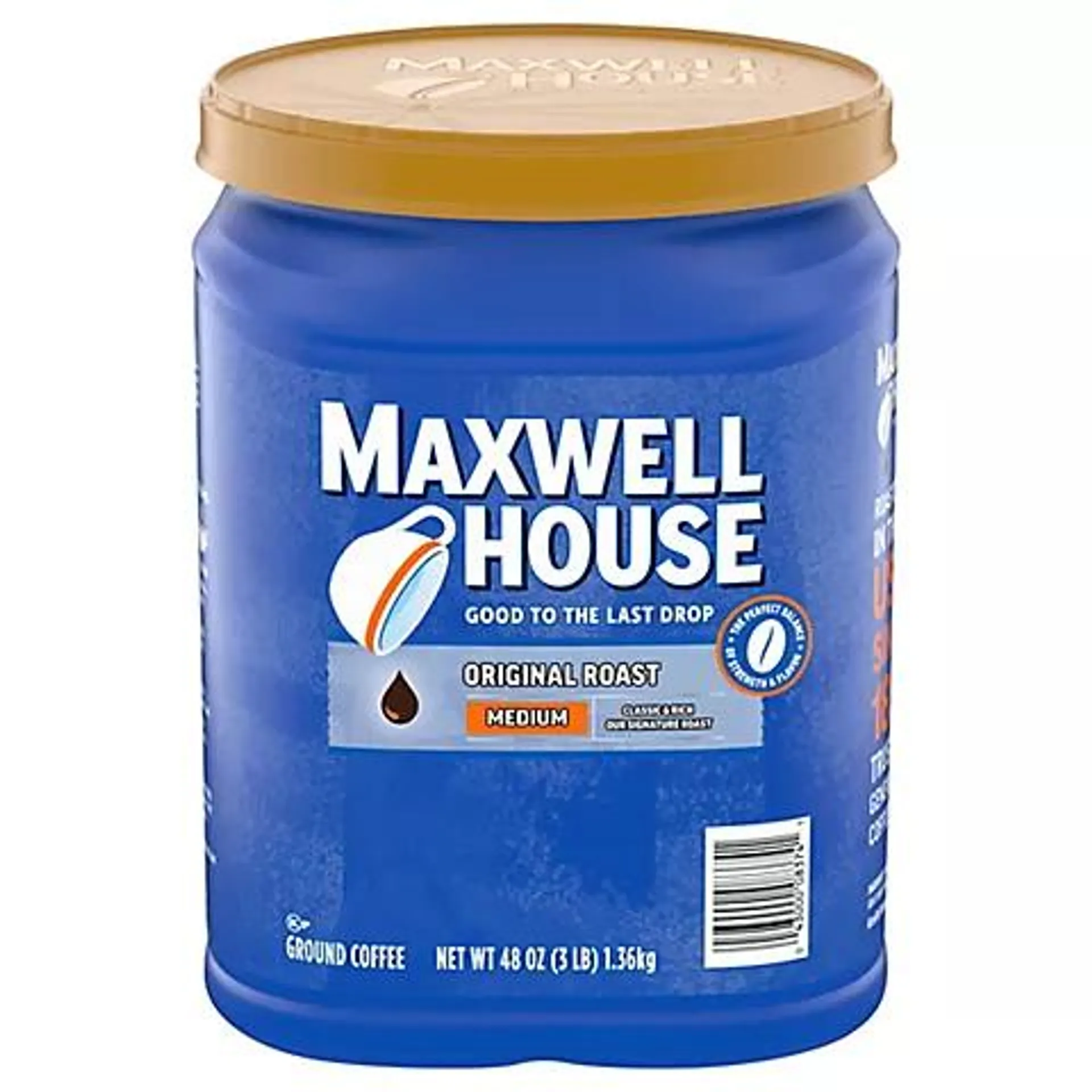 Maxwell House Medium Roast Original Roast Ground Coffee, 48 oz.