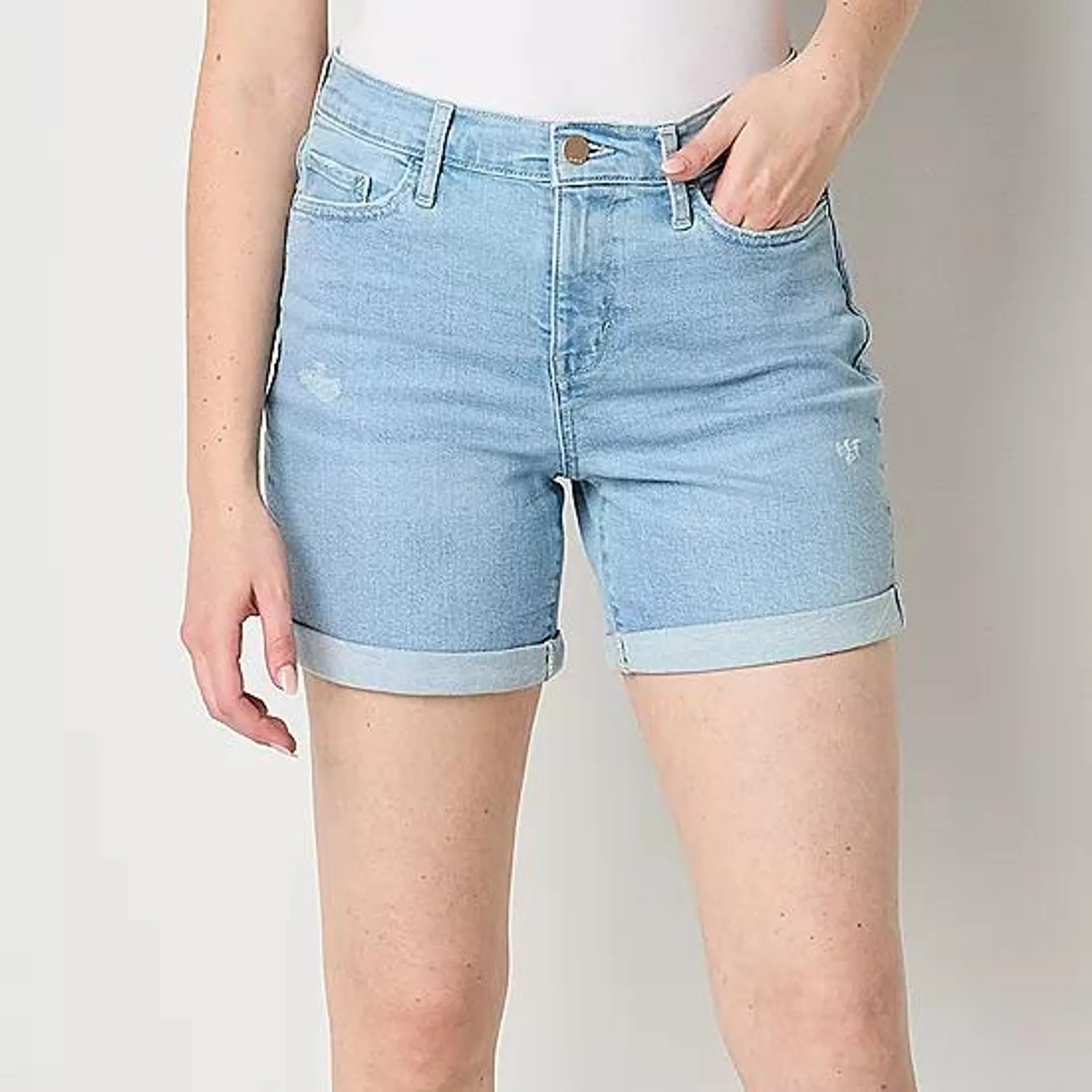 a.n.a Womens High Rise 5" Denim Short