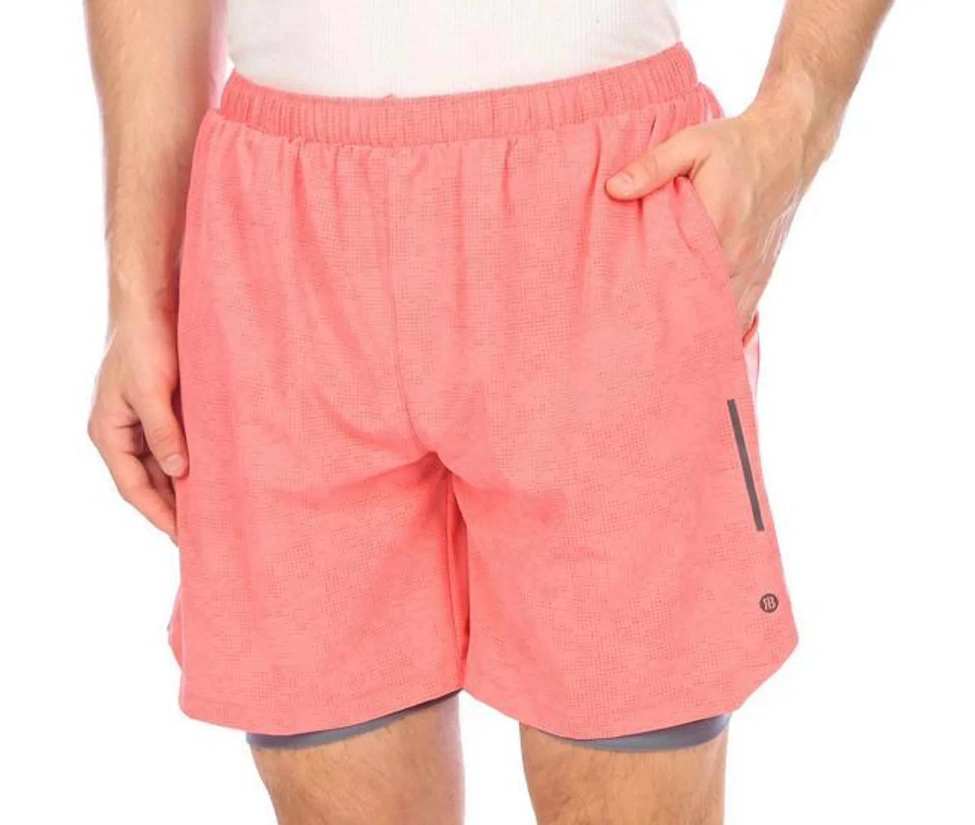 Mens 7 in. 2-in-1 Brief Digital Running Shorts