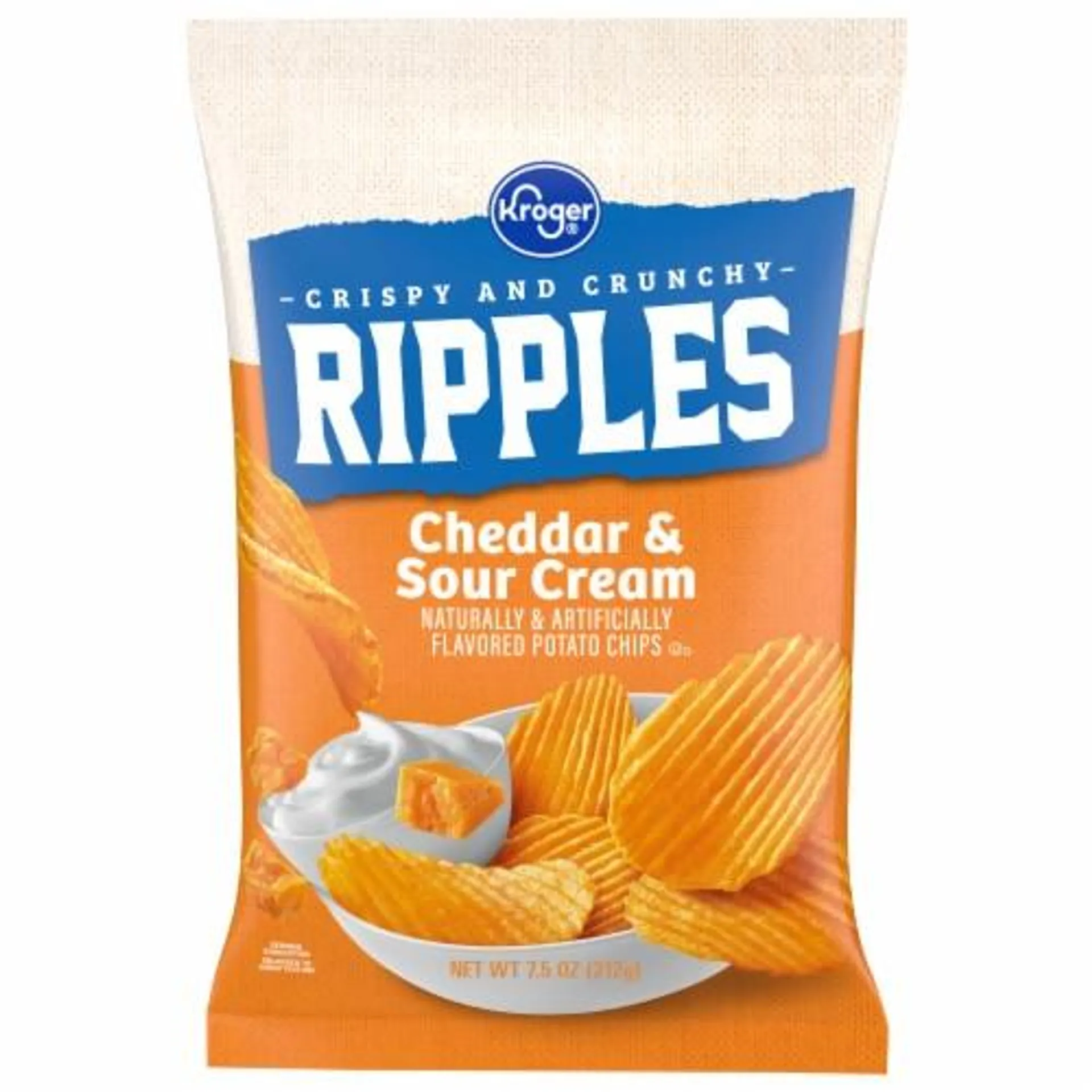 Kroger® Ripples Gluten Free Cheddar & Sour Cream Potato Chips