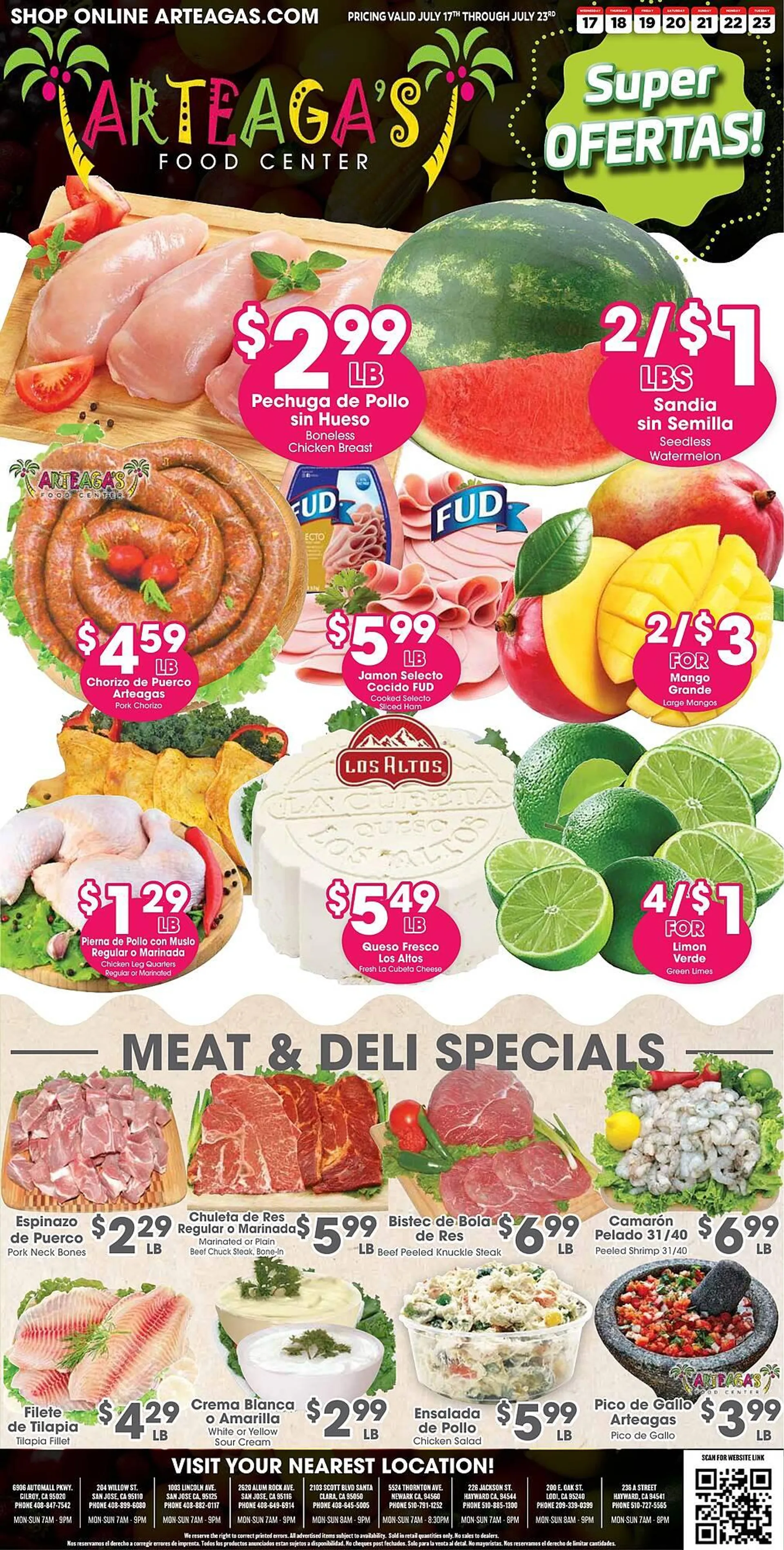 Arteagas Food Center ad - 1