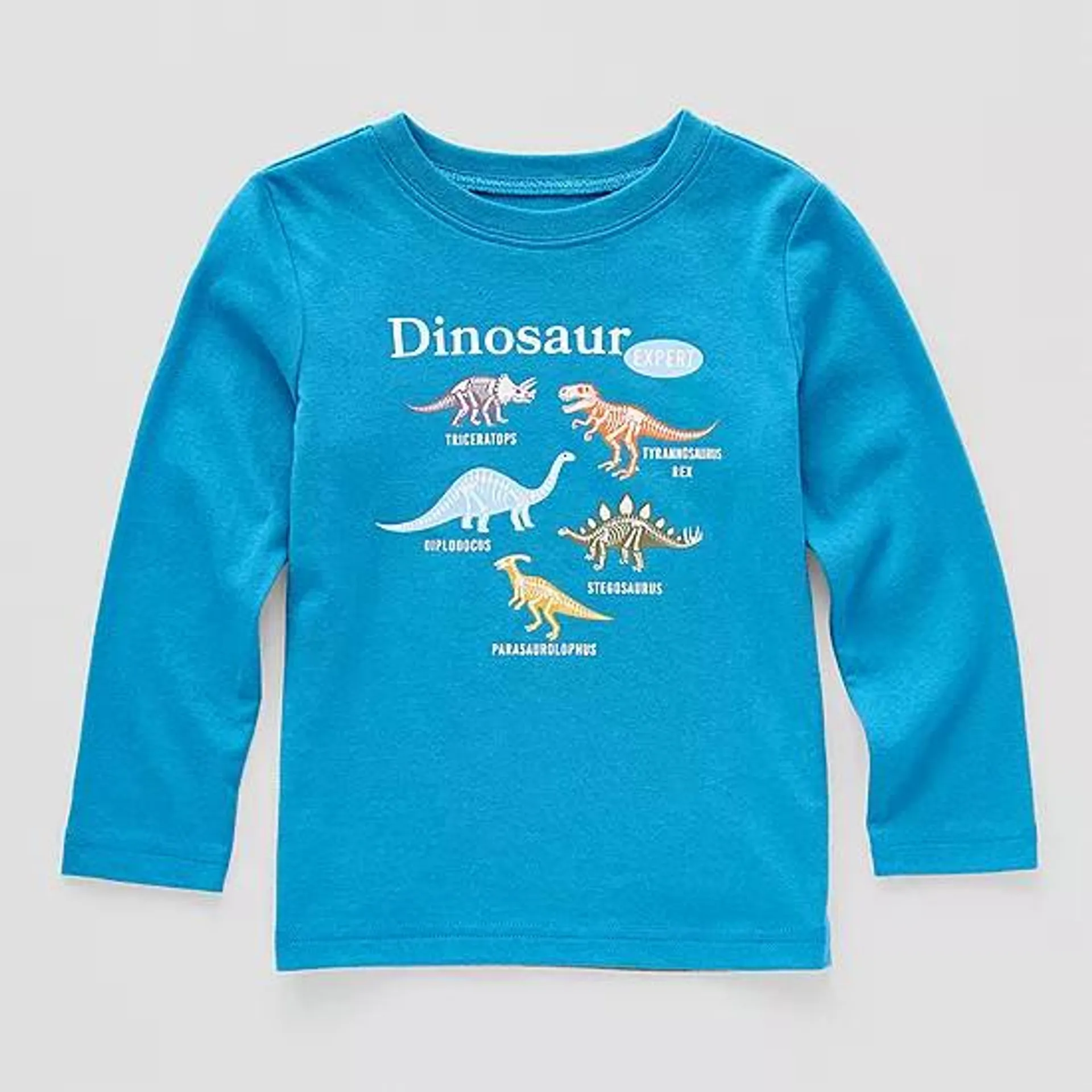 new! Okie Dokie Toddler & Little Boys Crew Neck Long Sleeve Graphic T-Shirt