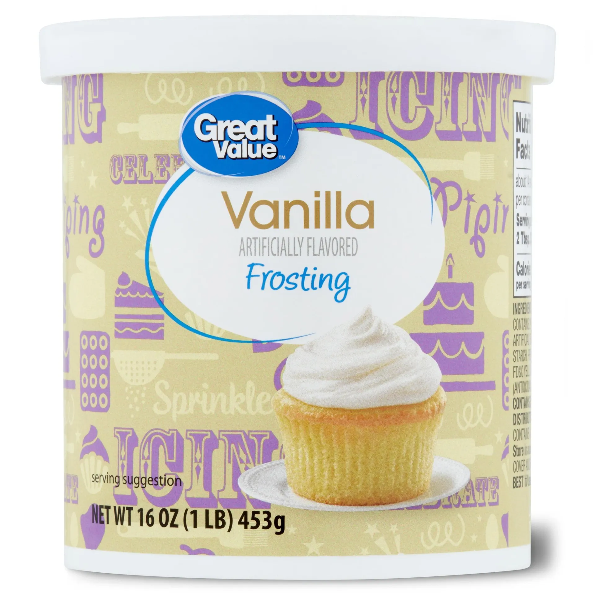 Great Value Vanilla Frosting Tub, 16 oz