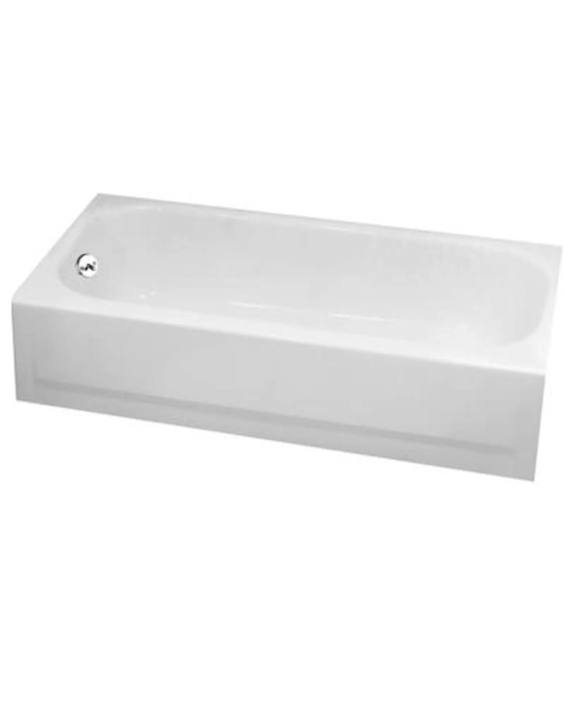 Briggs Pendant V 60"W x 30"D x 14-1/4"H White Bathtub with Left Drain