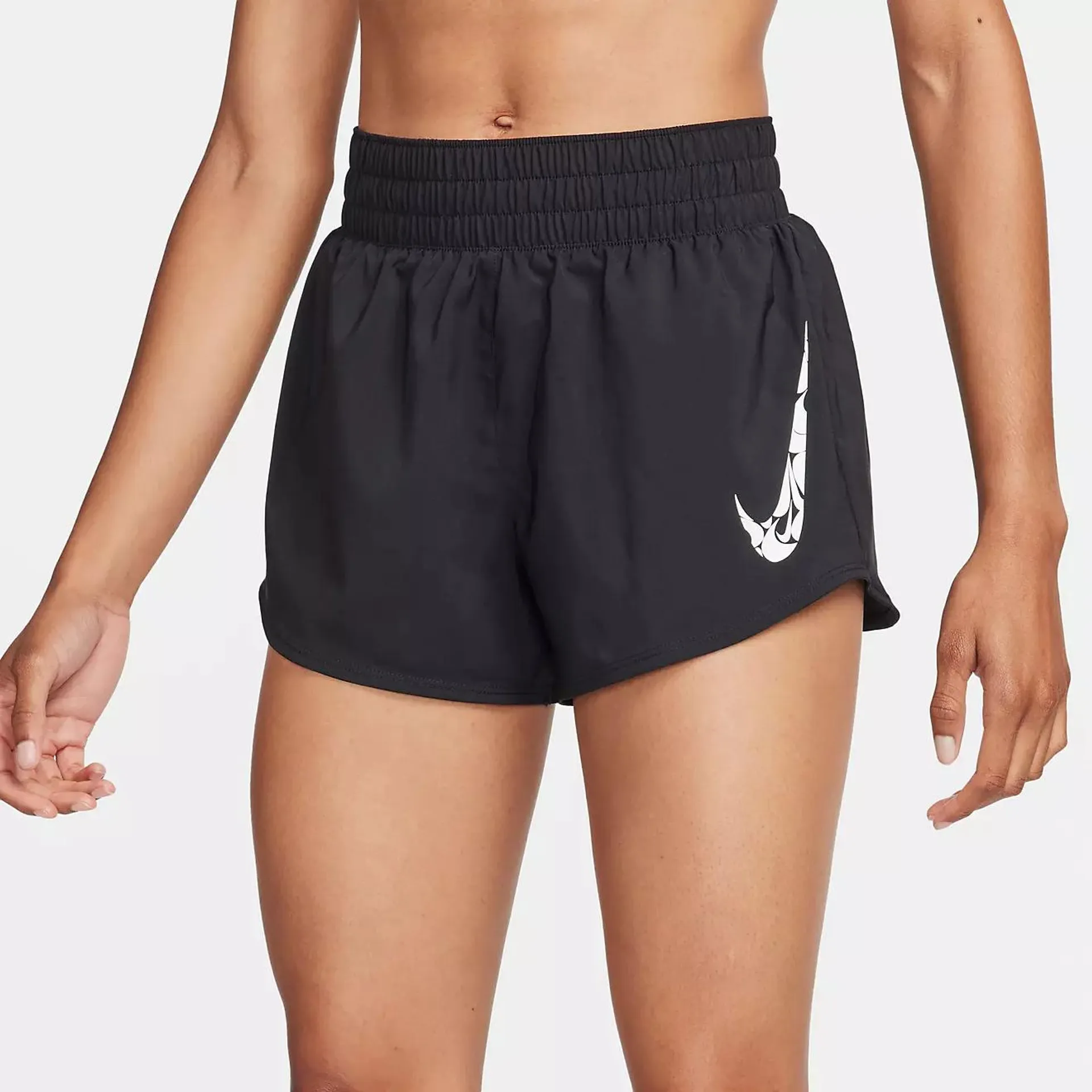 Nike Women's NK One Swoosh HBR Dri-FIT Mid-Rise Brief-Lined Shorts