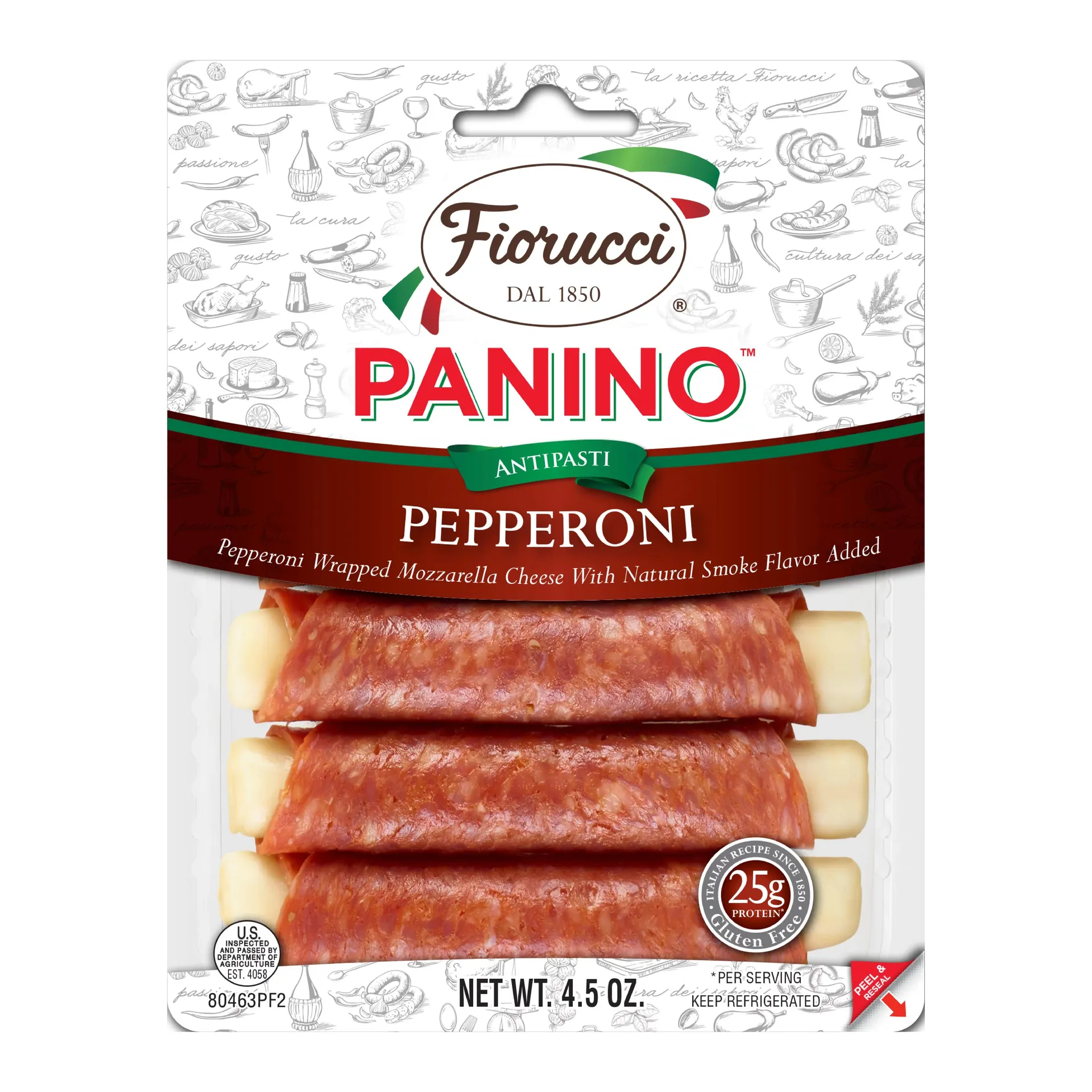 Fiorucci Pepperoni & Mozzarella Panino