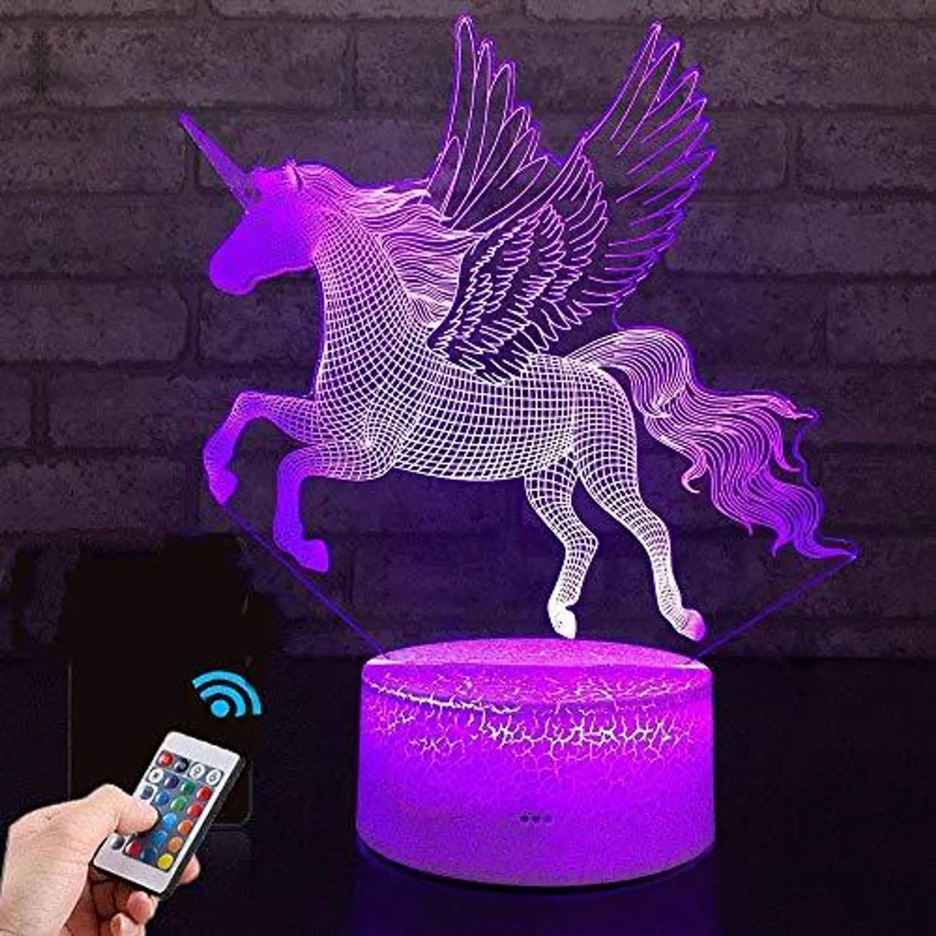 Nice Dream Unicorn Gift Unicorn Night lamp for Kids, 3D Light 7 Colors Change with Remote Holiday and Birthday Gifts Ideas for Children