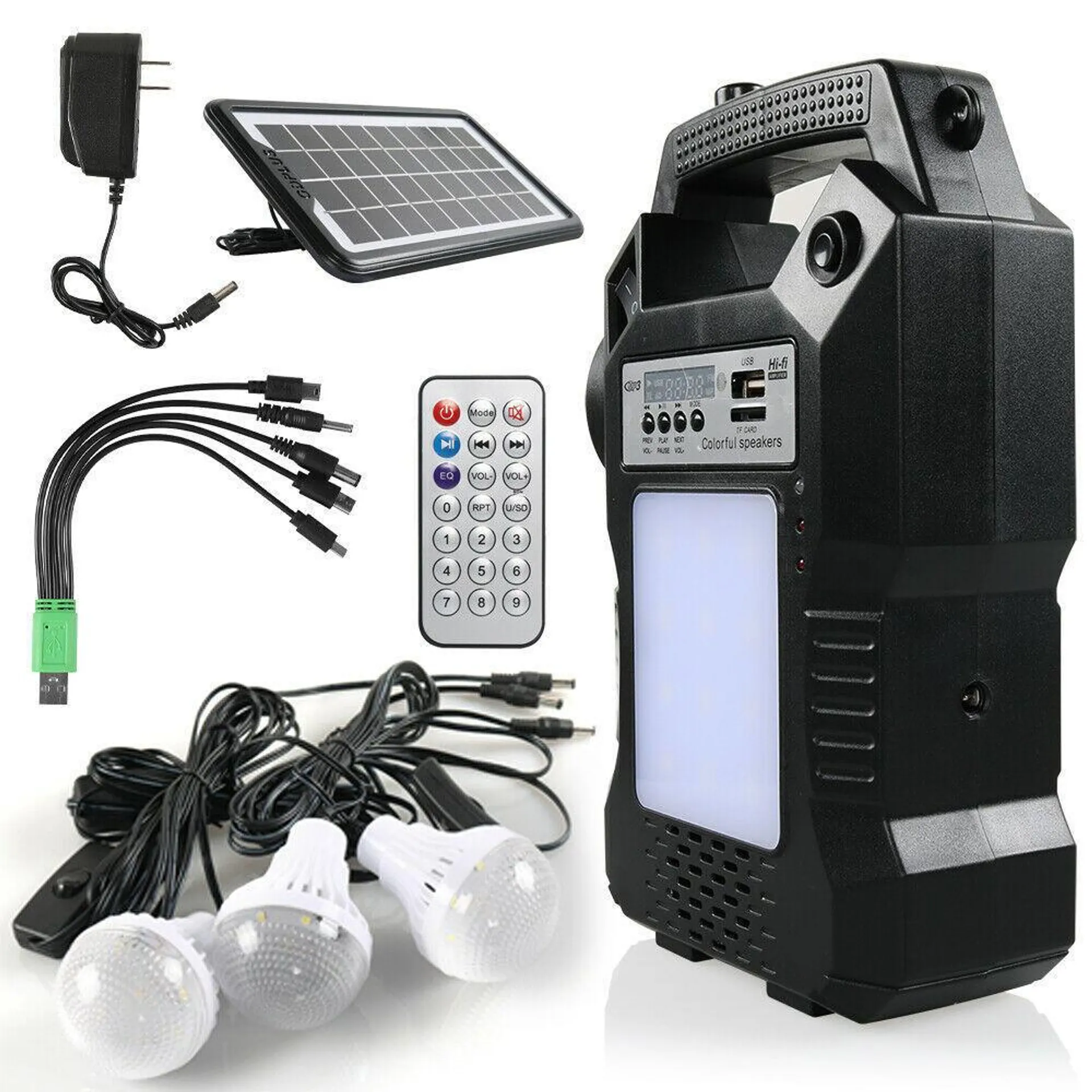 Great Choice Products Portable Solar Power Station Generator Rechargeable Backup Emergency Power Bank