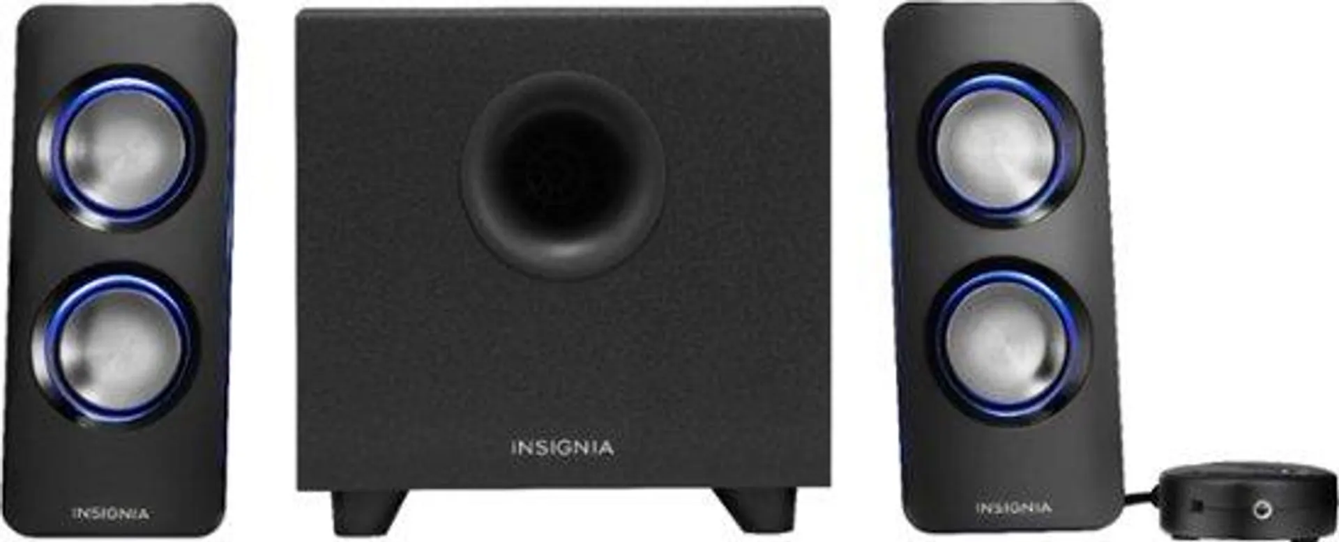 Insignia™ - 2.1 Bluetooth Lighted Speaker System (3-Piece) - Black