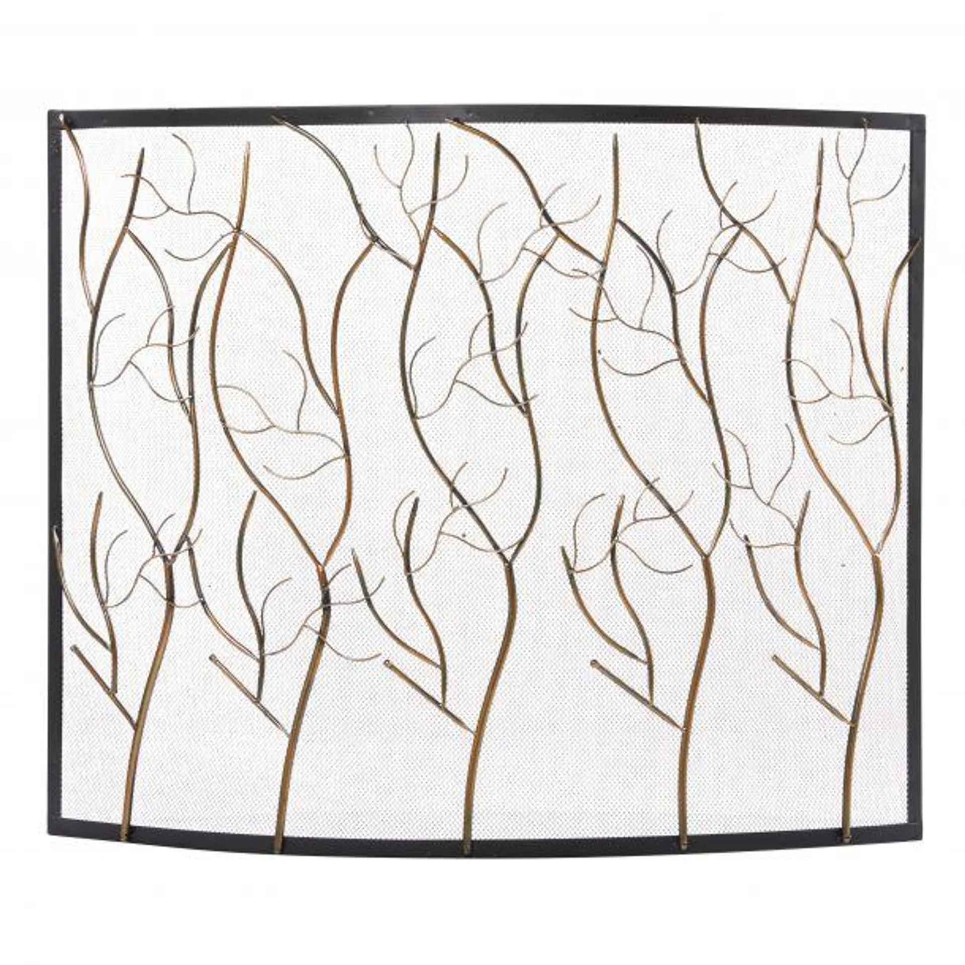 Eclectic 33" x 39" Fireplace Screen by Marisol + Daisy - Brass