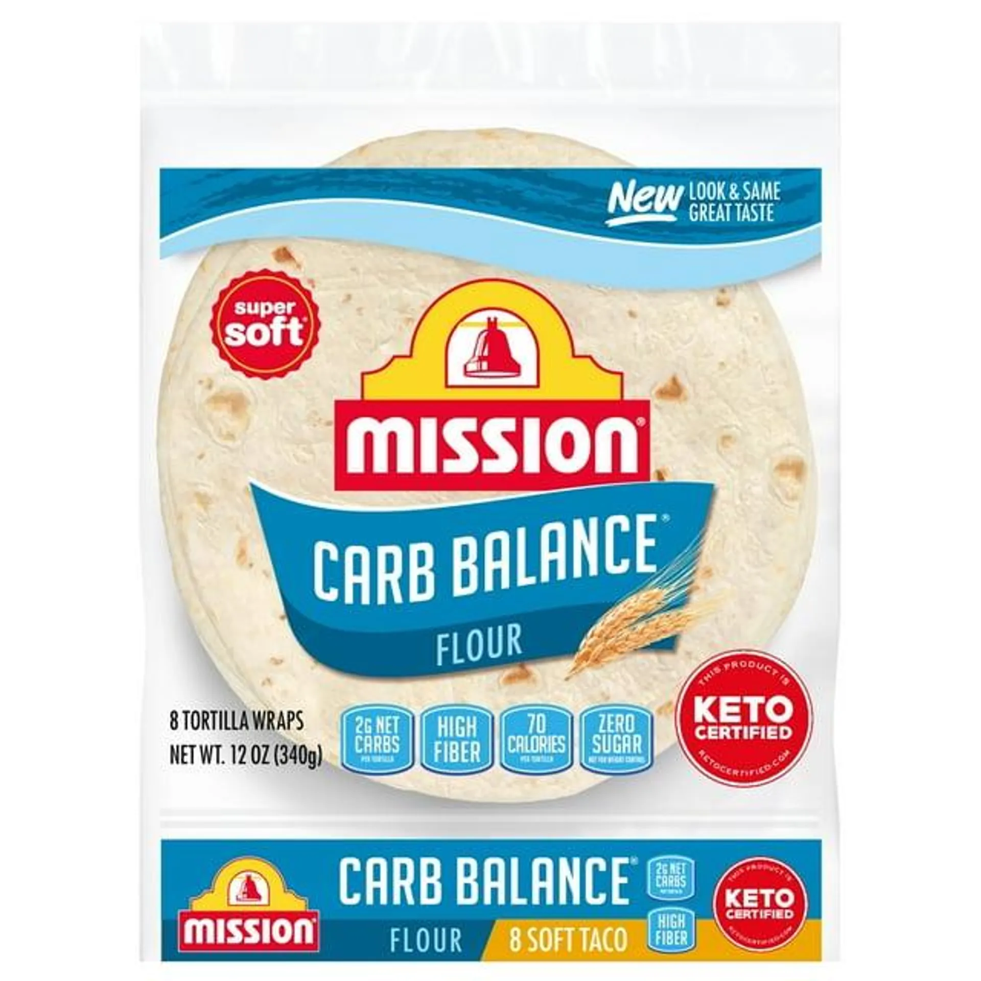 Mission Carb Balance Flour Tortillas, Soft Taco Size, 8 Count