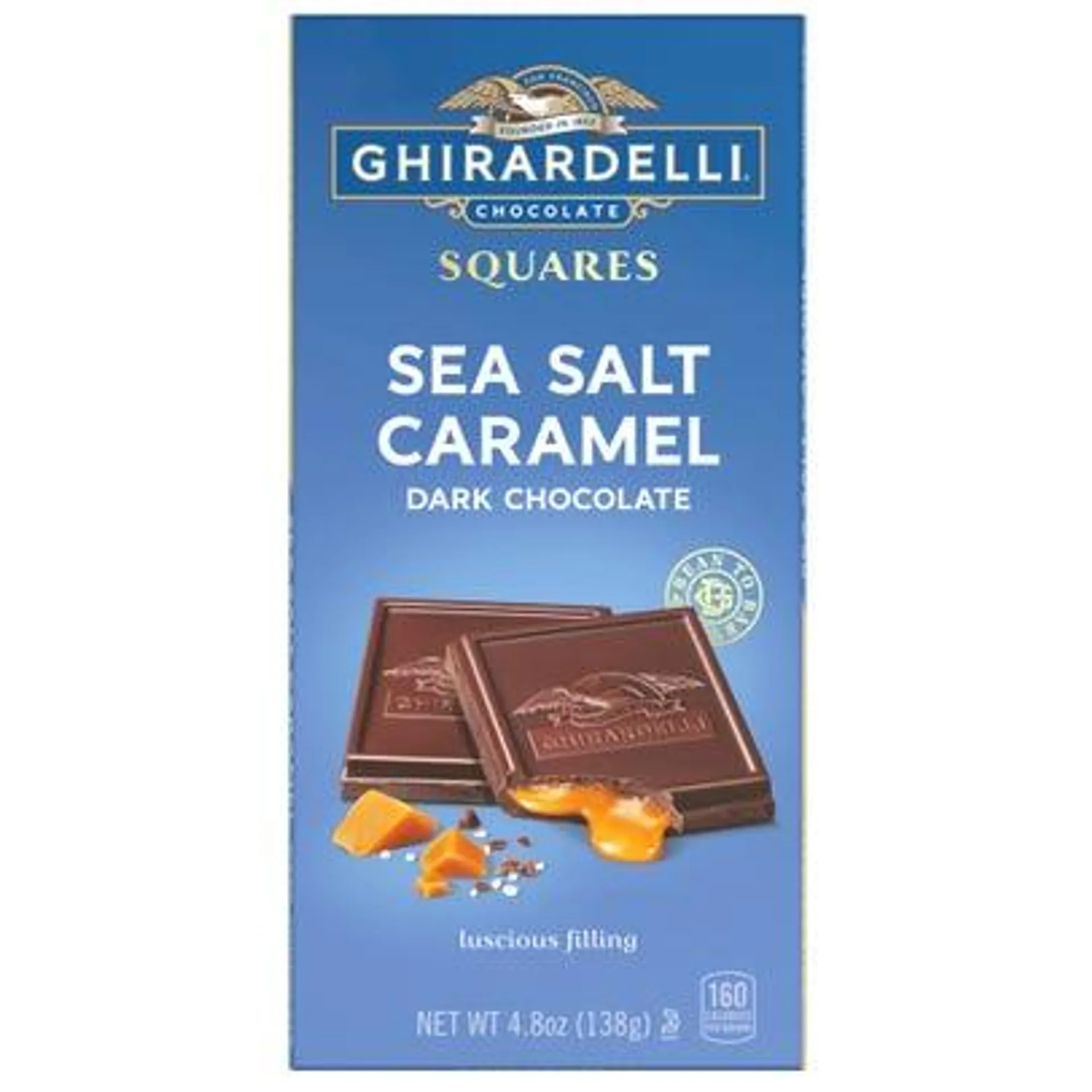 Ghirardelli Sea Salt Caramel Dark Chocolate Squares Bar - 4.8 oz