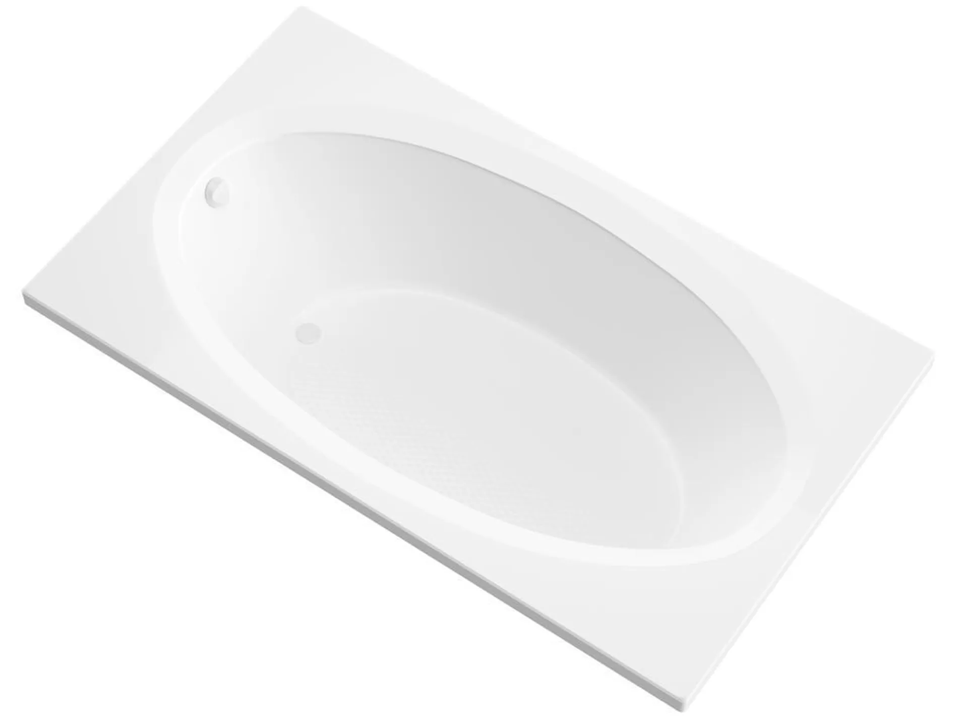 MidWest Tubs Orion 72"W x 42"D x 23"H White Drop-In Soaking Bathtub