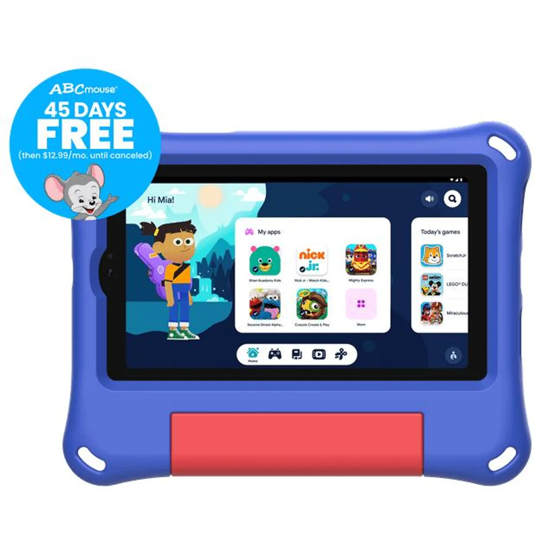 onn. 7" Kids Tablet, 32GB, (2024 Model) - Blue