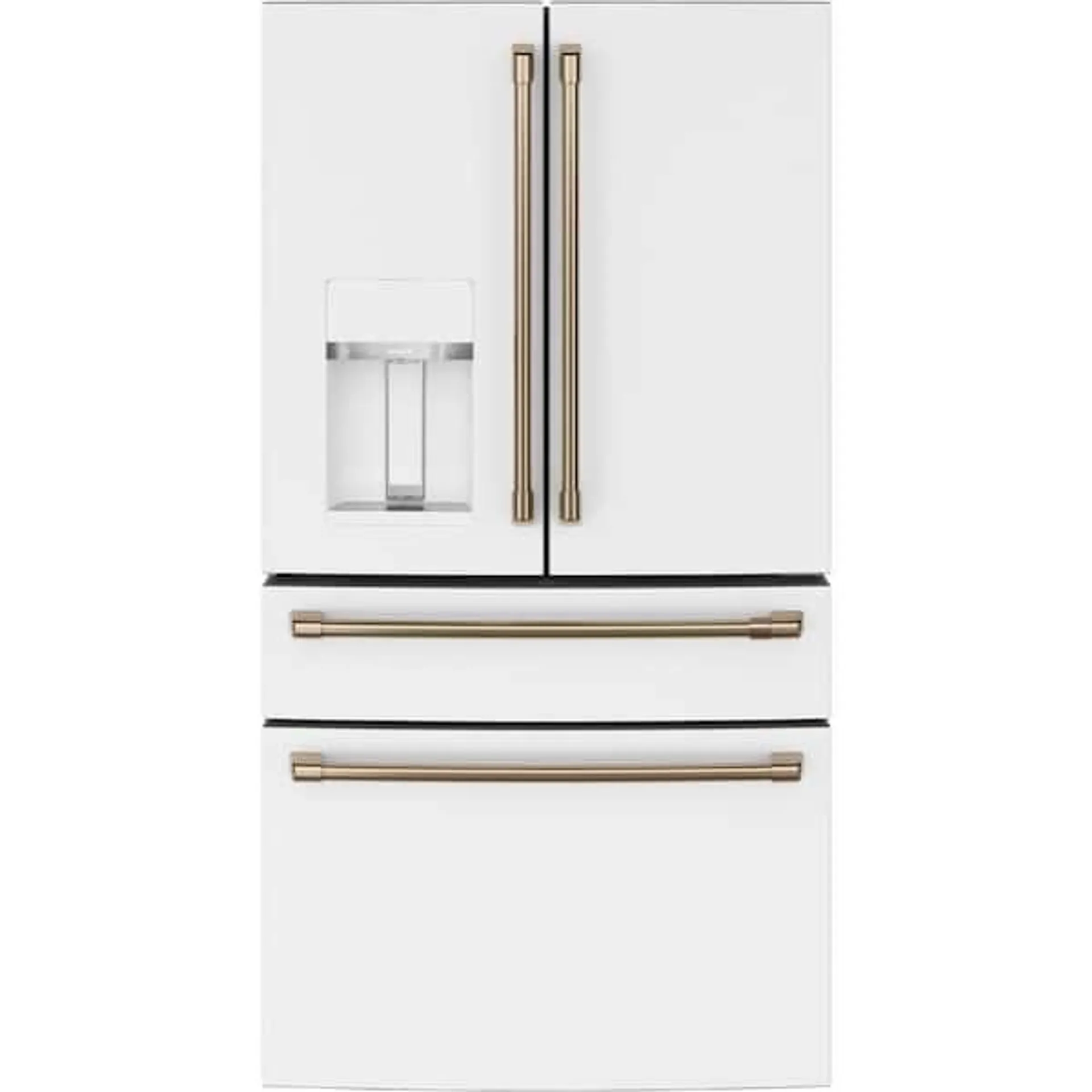 27.8 cu. ft. Smart 4- Door French Door Refrigerator with Convertible Middle Drawer in Matte White