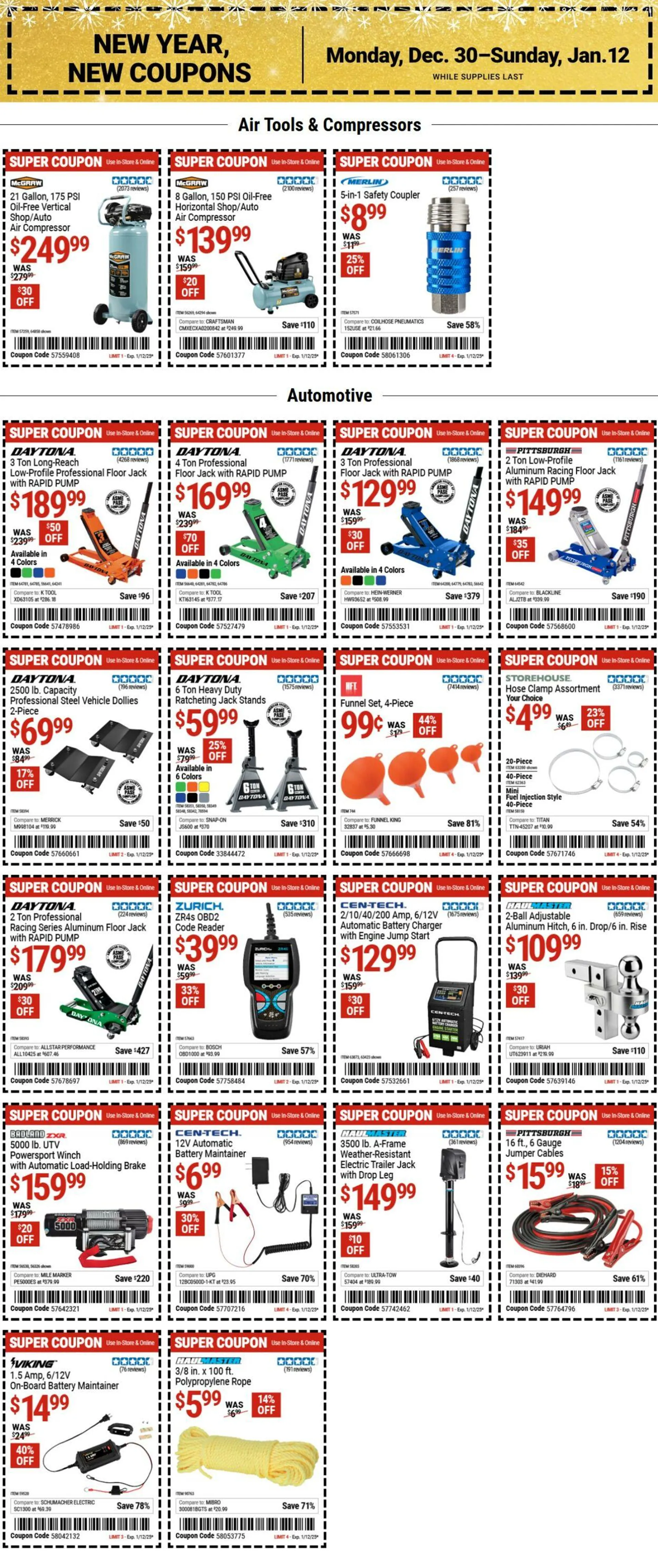 Catálogo de Harbor Freight Current weekly ad 30 de diciembre al 12 de enero 2025 - Página 2