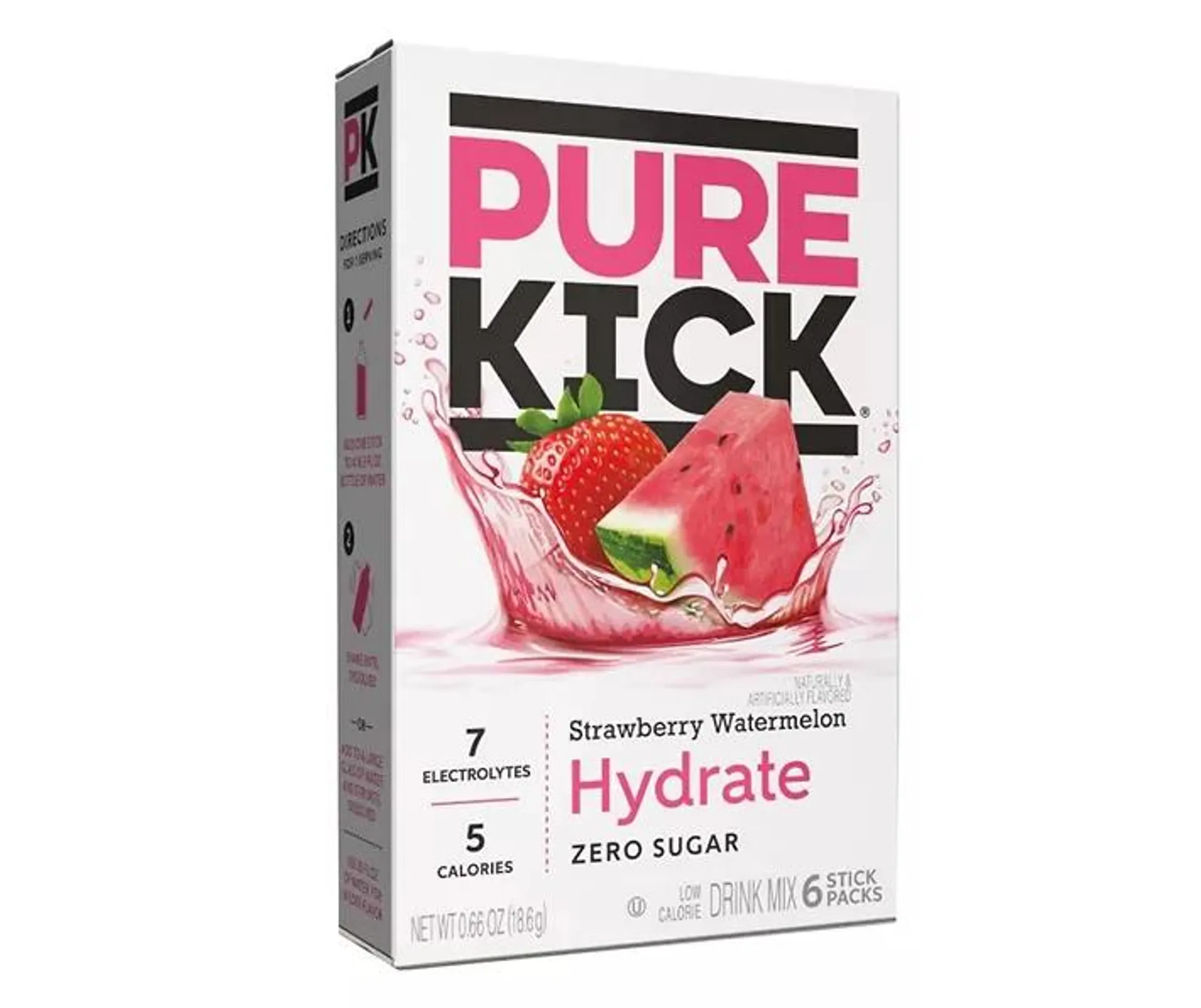 Strawberry Watermelon Hydrate Zero Sugar Drink Mix, 6-Count