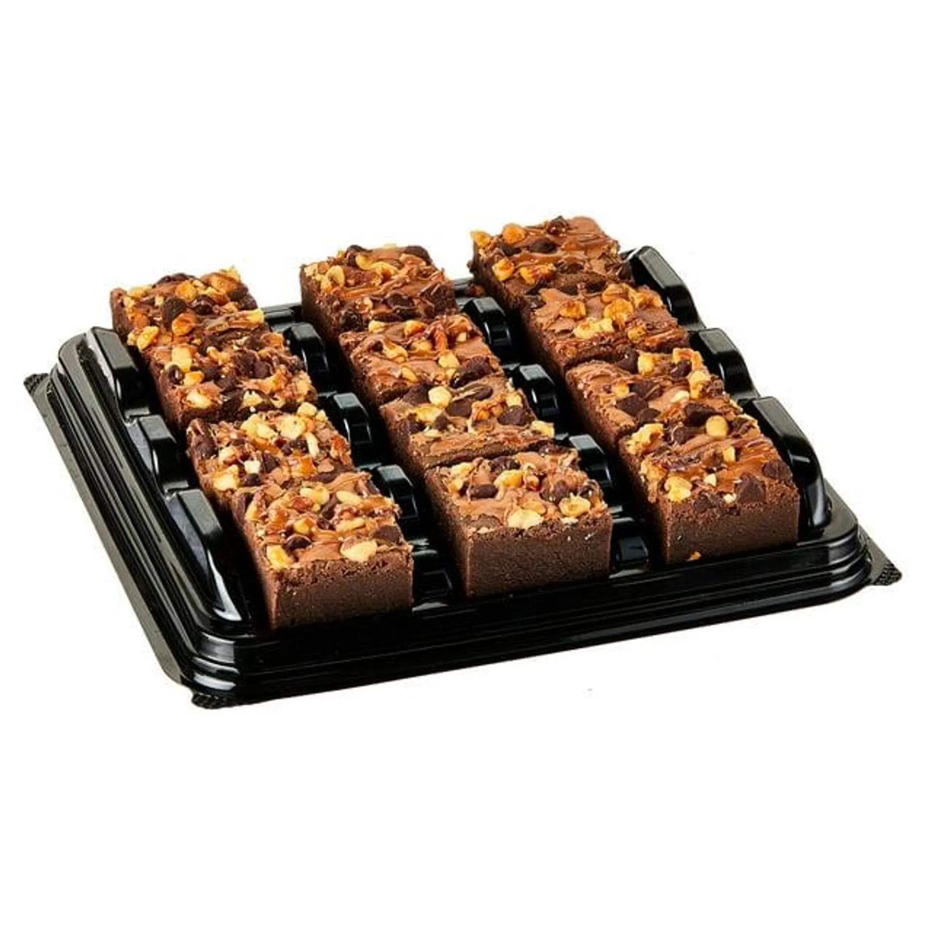 Marketside Bite Sized Turtle Chocolate Brownies, 13.3 oz, 12 Count, Shelf-Stable