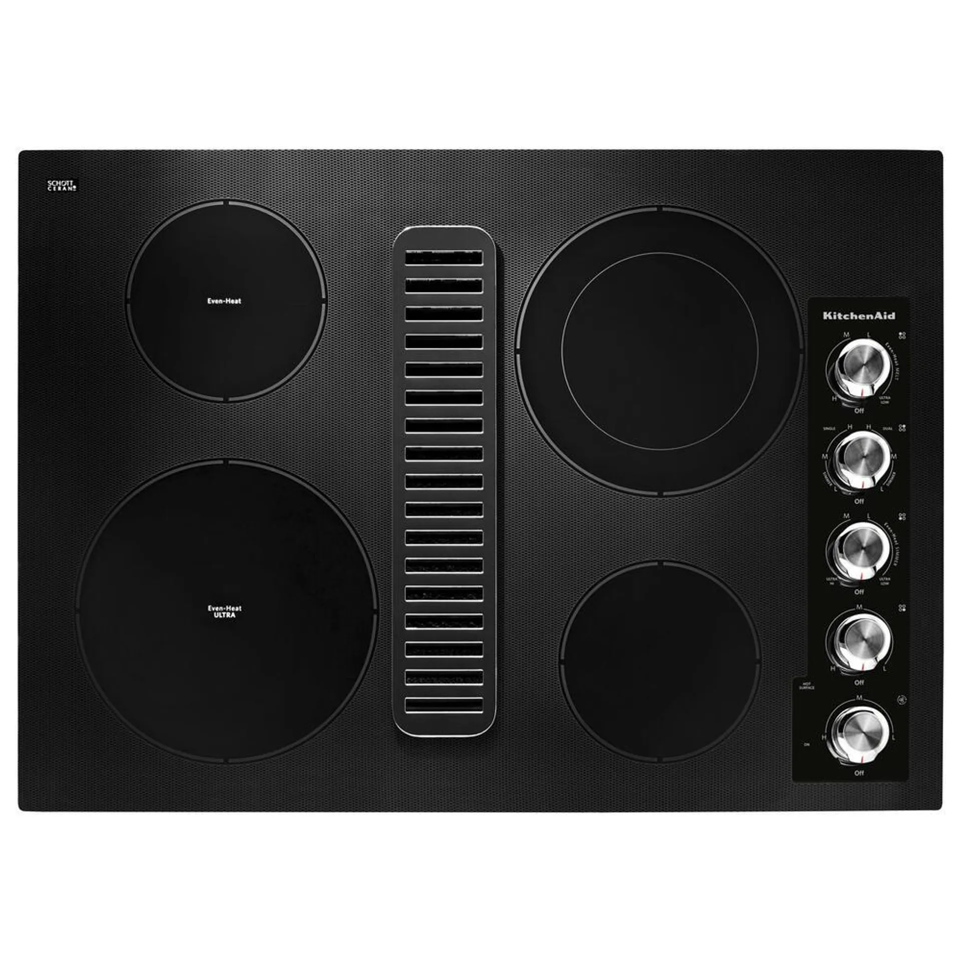 KitchenAid® 30" Black Electric Cooktop (Smooth Top)