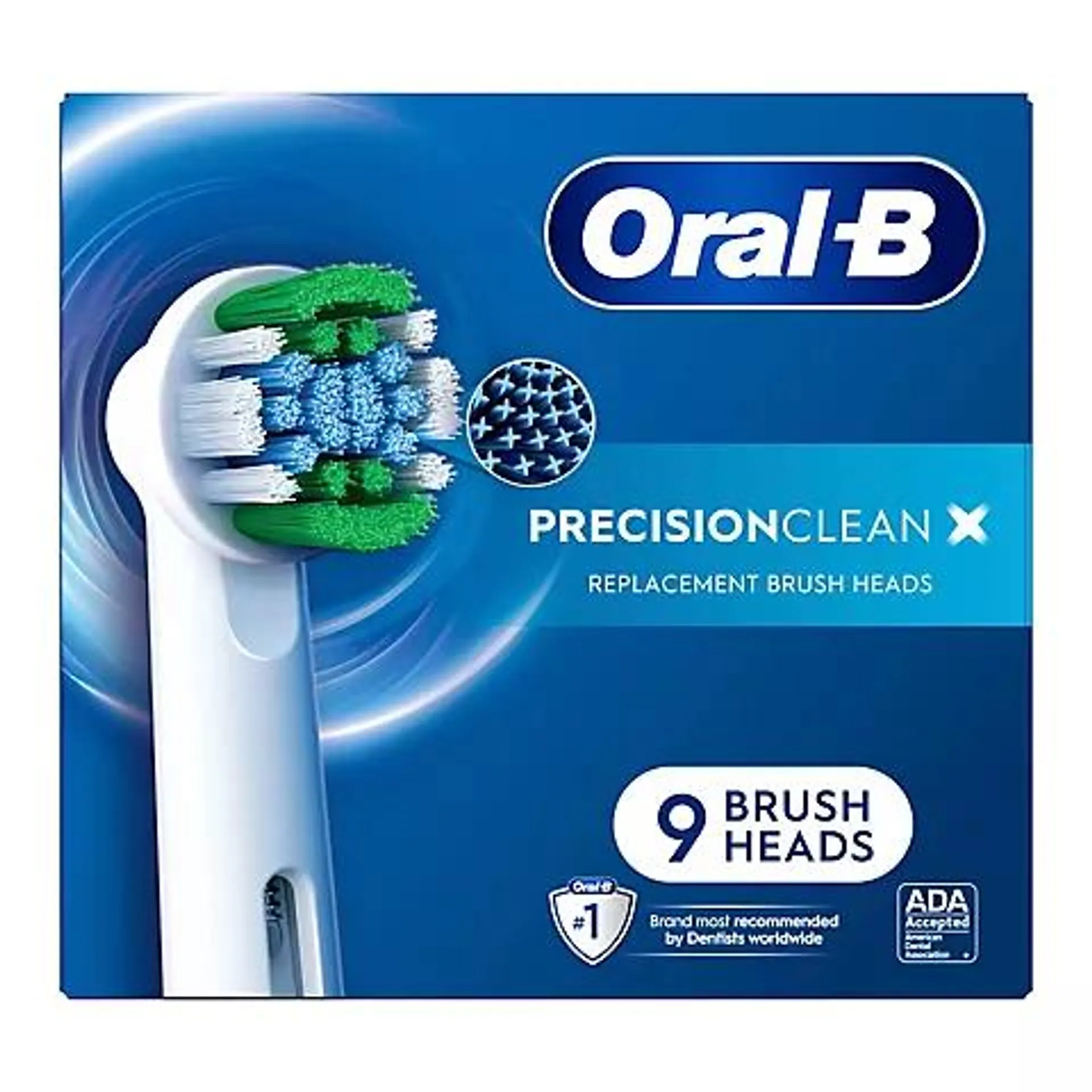 Oral-B PrecisionCleanX X-Filament Replacement Brush Heads, 9 ct.