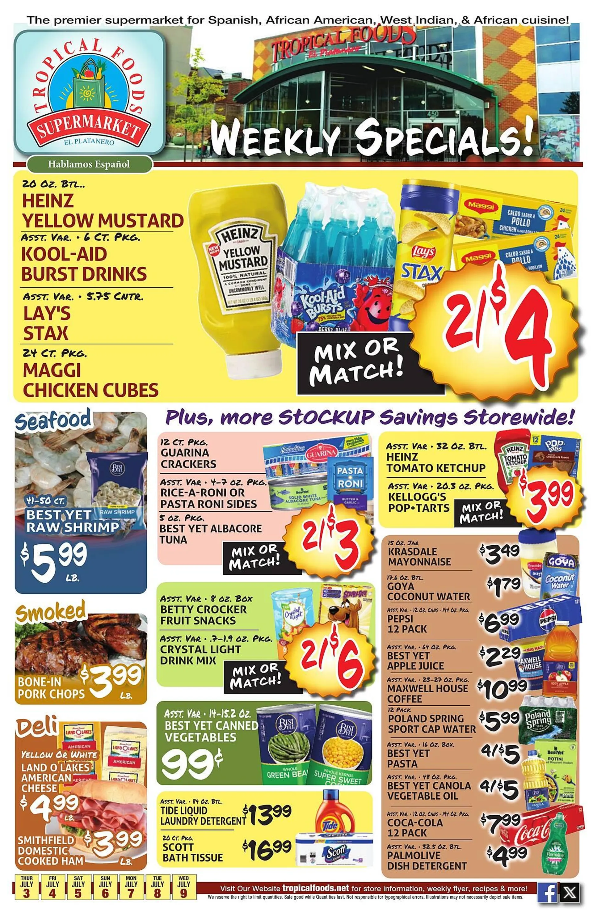 Tropical Foods Supermarket Weekly Ad - 1