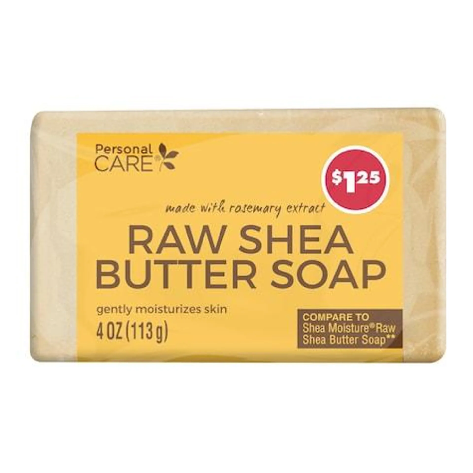 Personal Care Raw Shea Butter Soap with Rosemary Extract, 4-oz. Bar