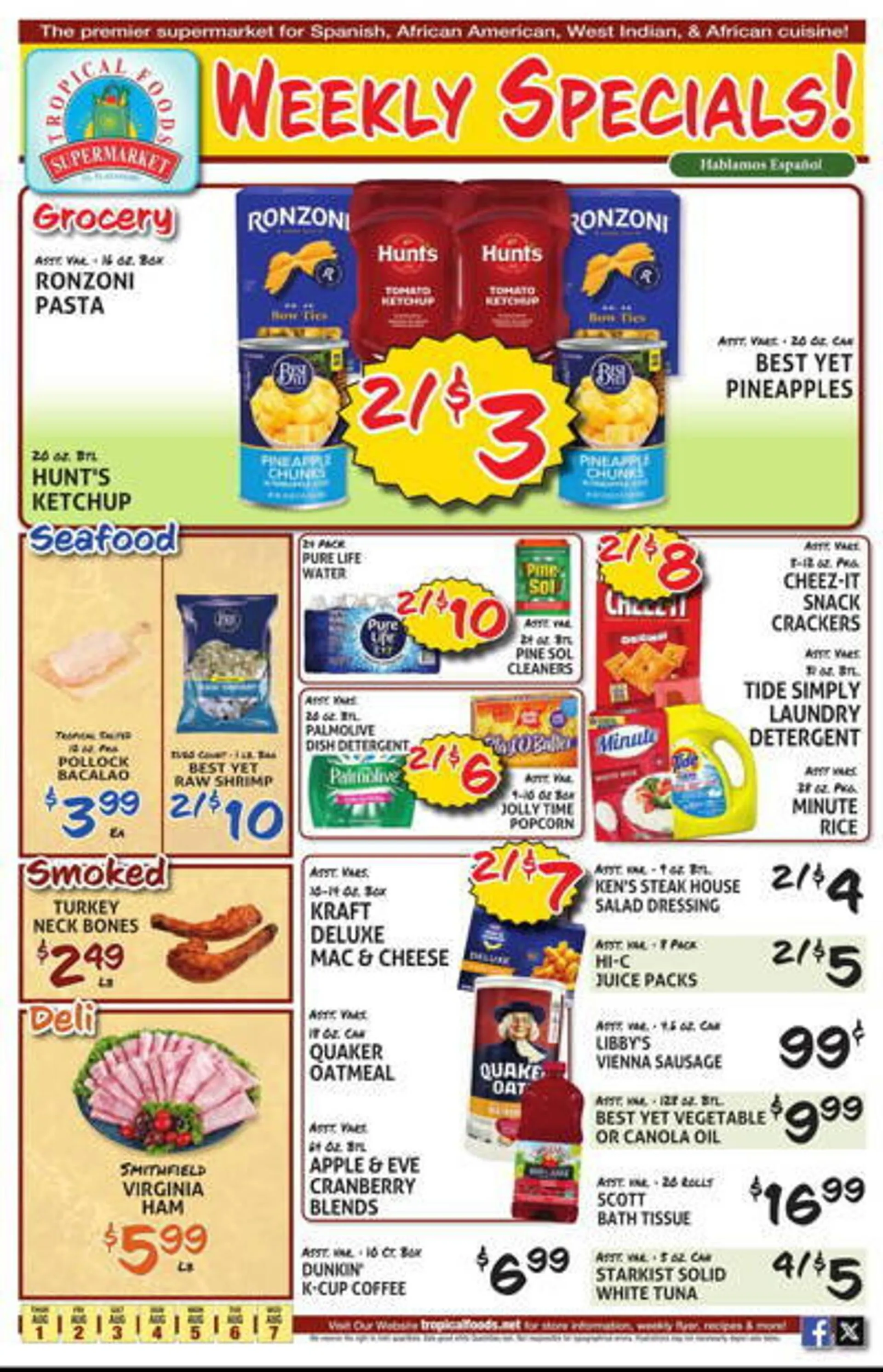 Tropical Foods Supermarket Weekly Ad - 1