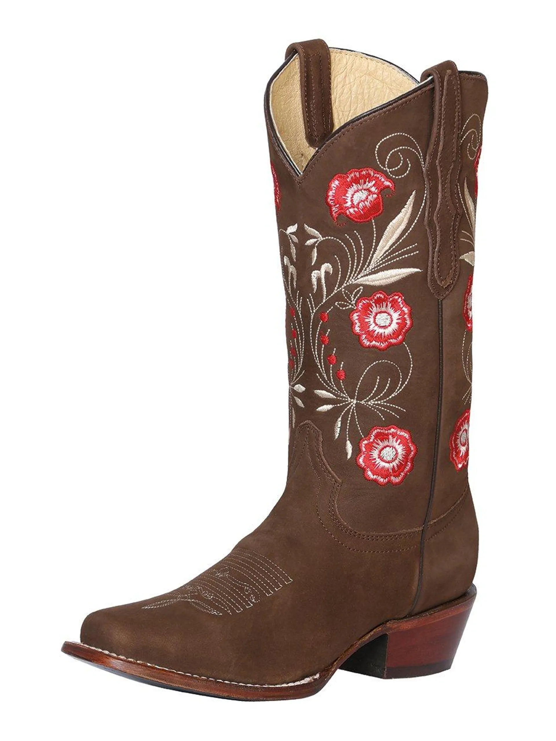 Botas de Gamuza Original para Mujer en Horma Rodeo Camel