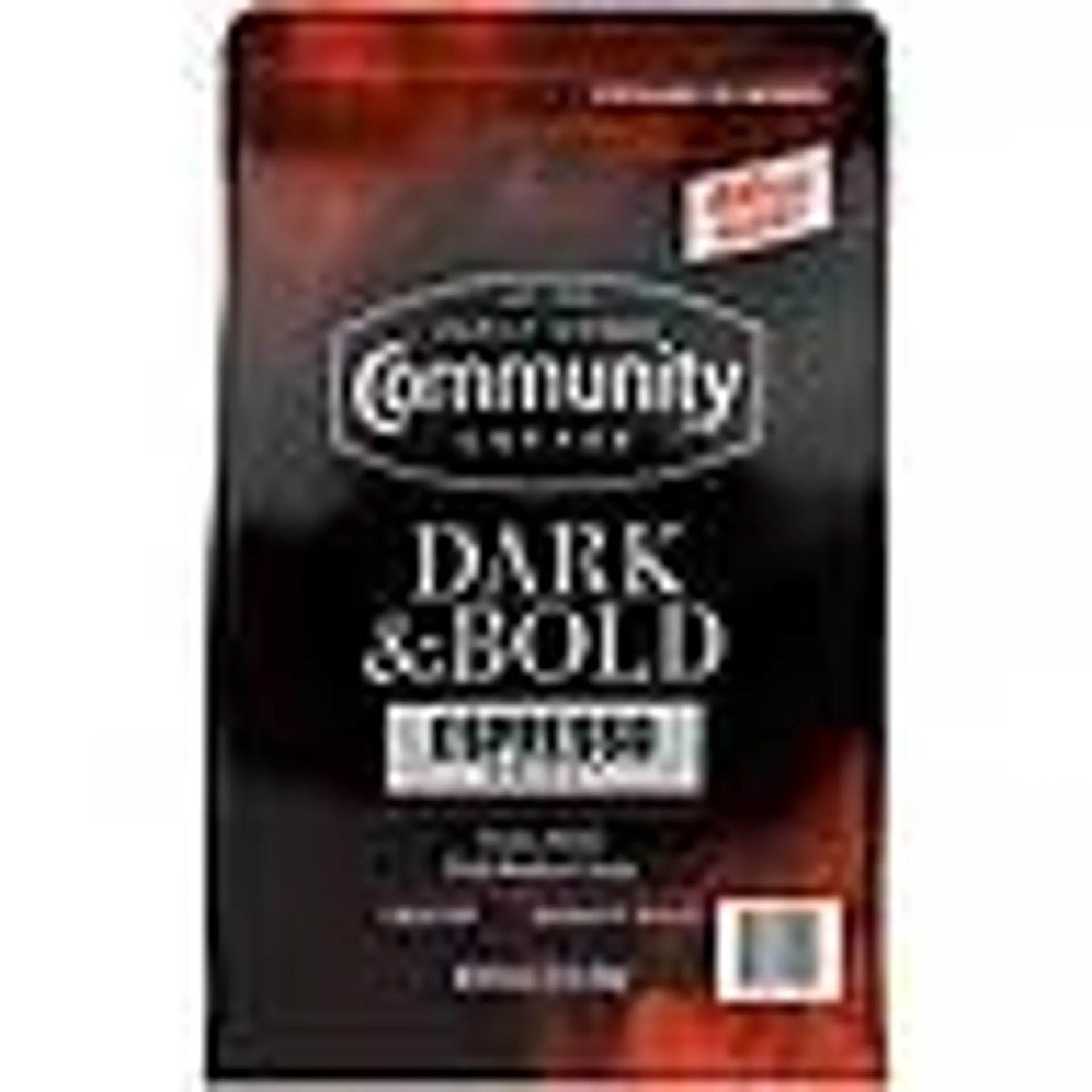 Community Coffee Espresso Roast Ground Coffee, Dark and Bold 46 oz.