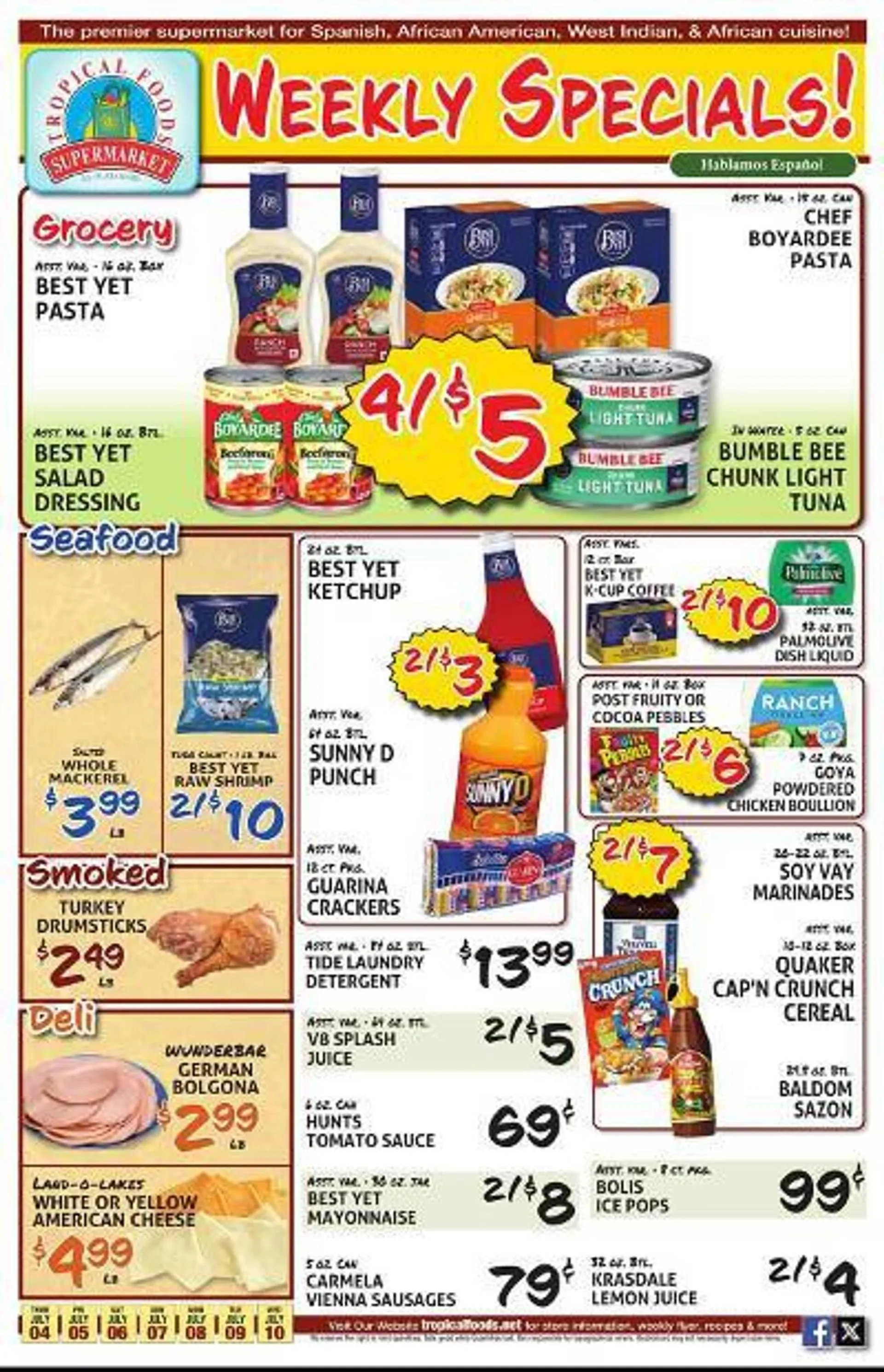 Tropical Foods Supermarket Weekly Ad - 1