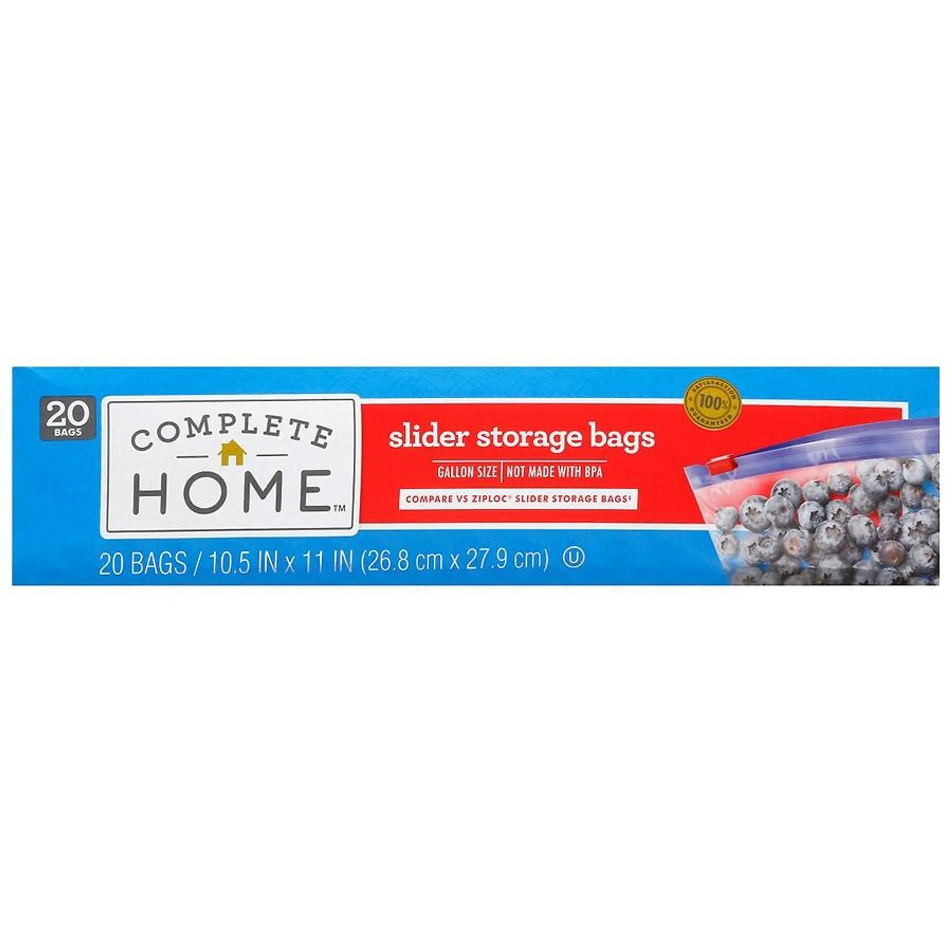 Complete Home Slider Storage Gallon, 20.0 ea