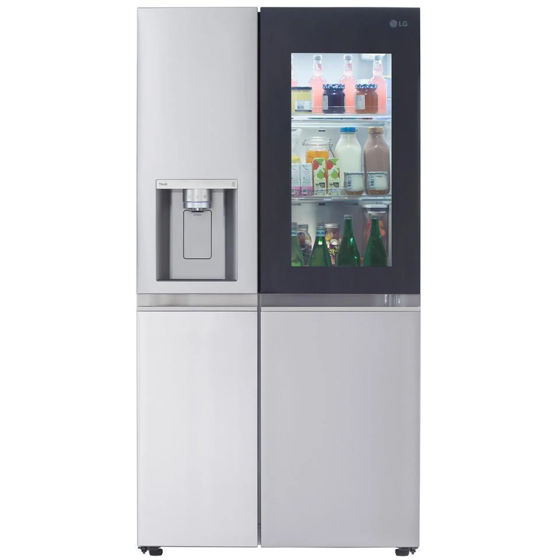 LG LRSOS2706S 27.1 cu. ft. Side-by-Side InstaView® Refrigerator with Craft Ice™ – PrintProof™ Stainless Steel