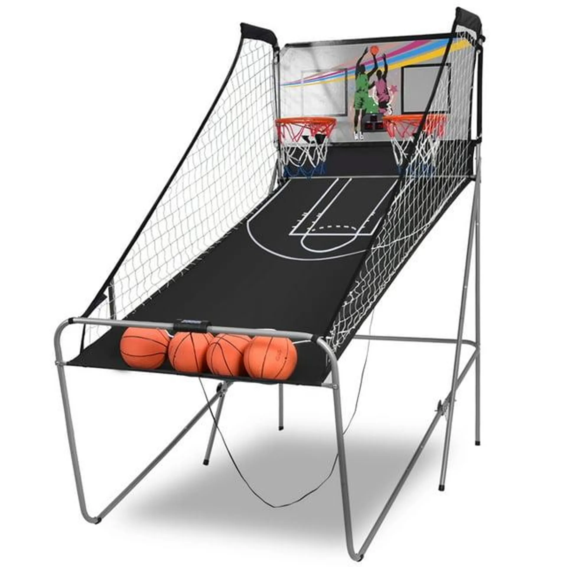 Costway 81" Foldable Electronic Basketball, Grey